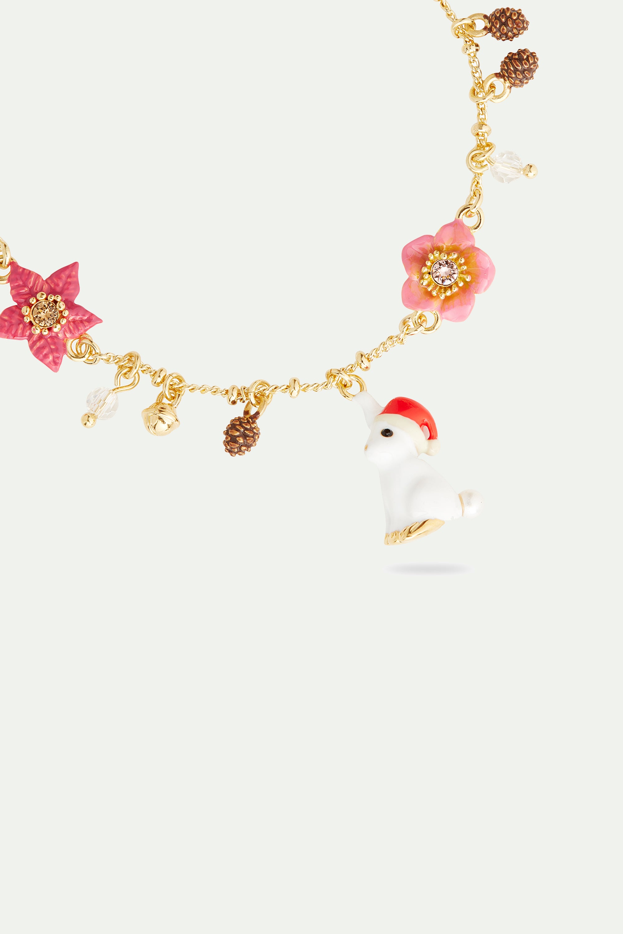 Enchanted christmas rabbit charm bracelet