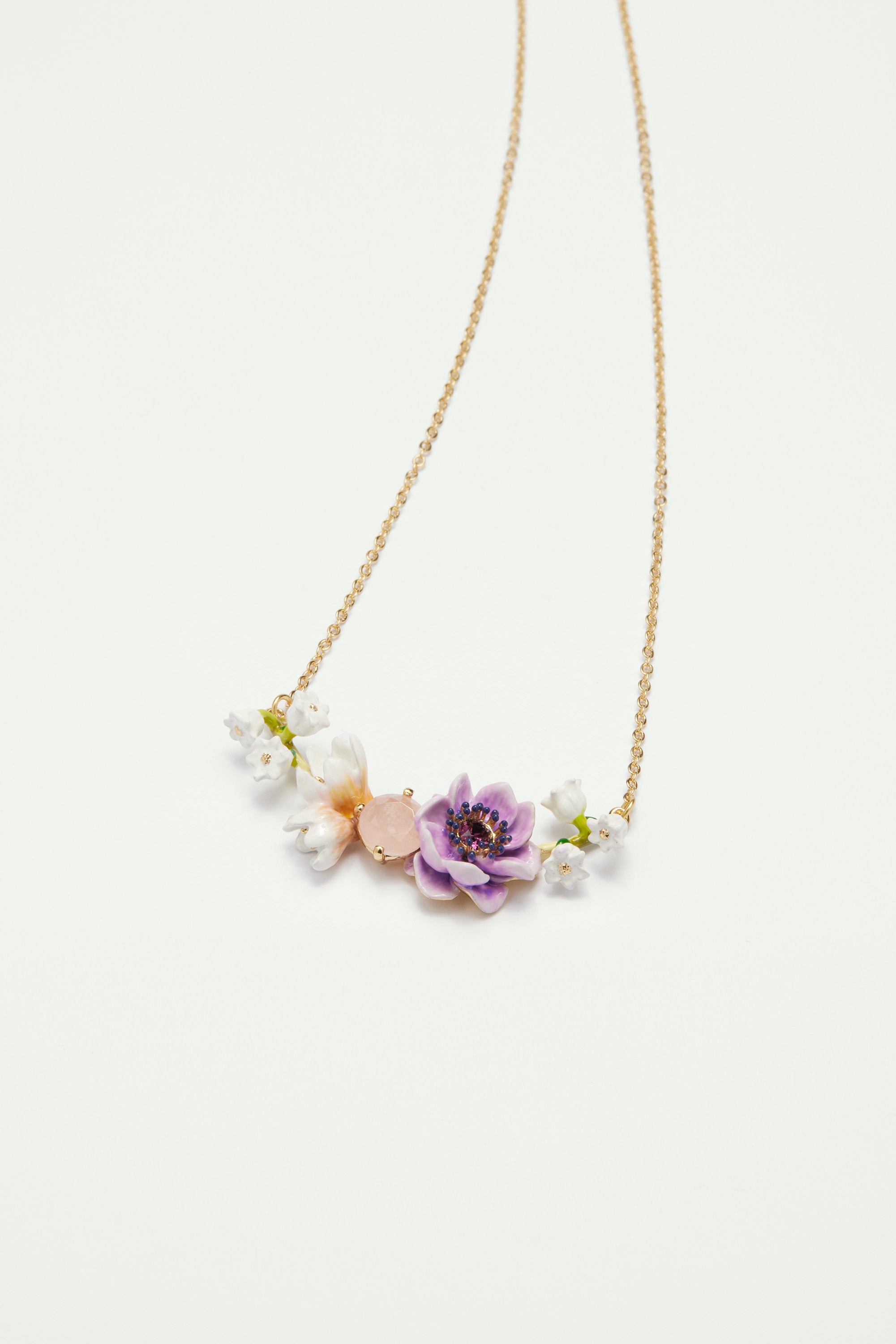 Boho 3 flower statement necklace