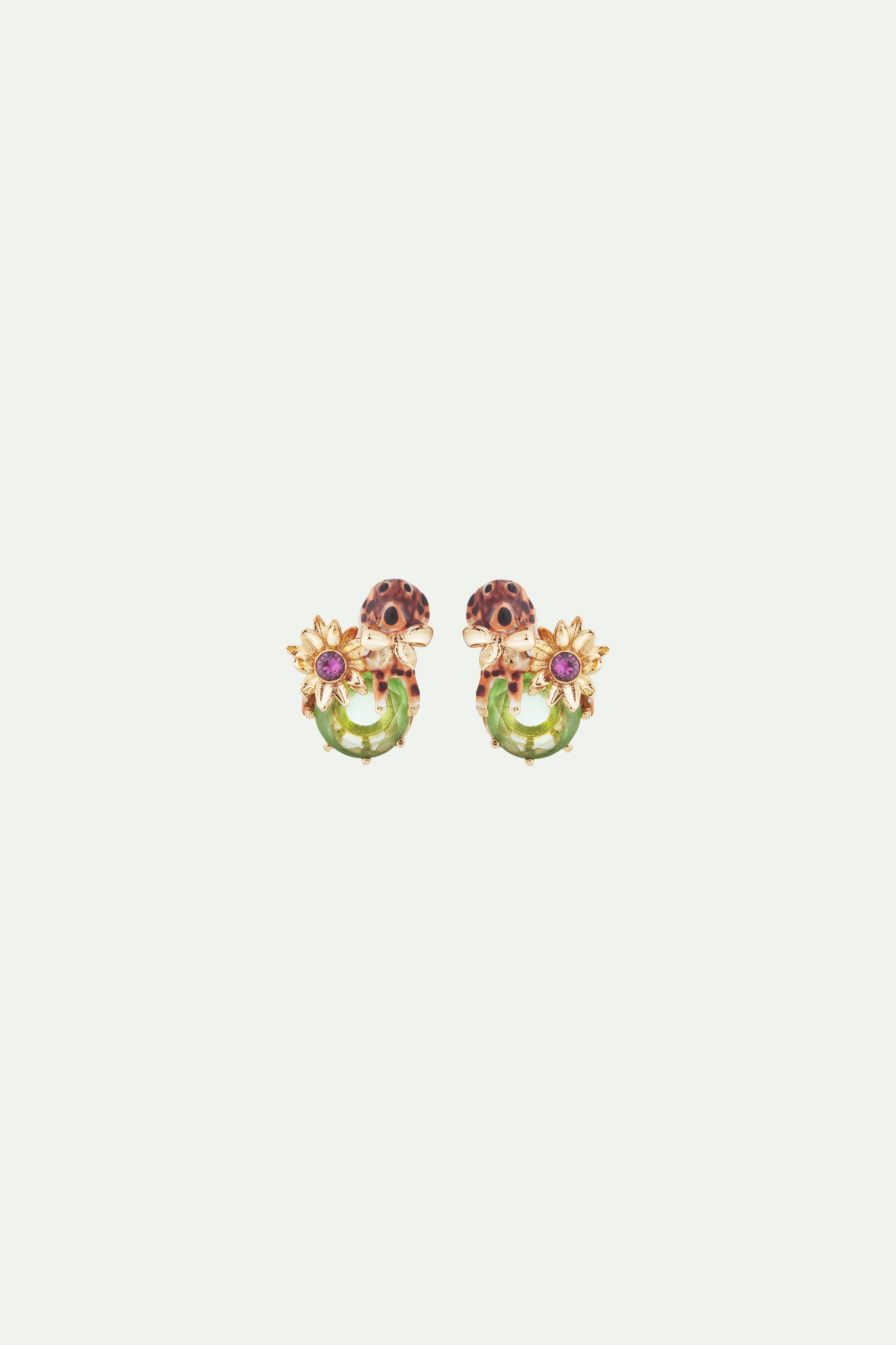 Dachshund and stone post earrings