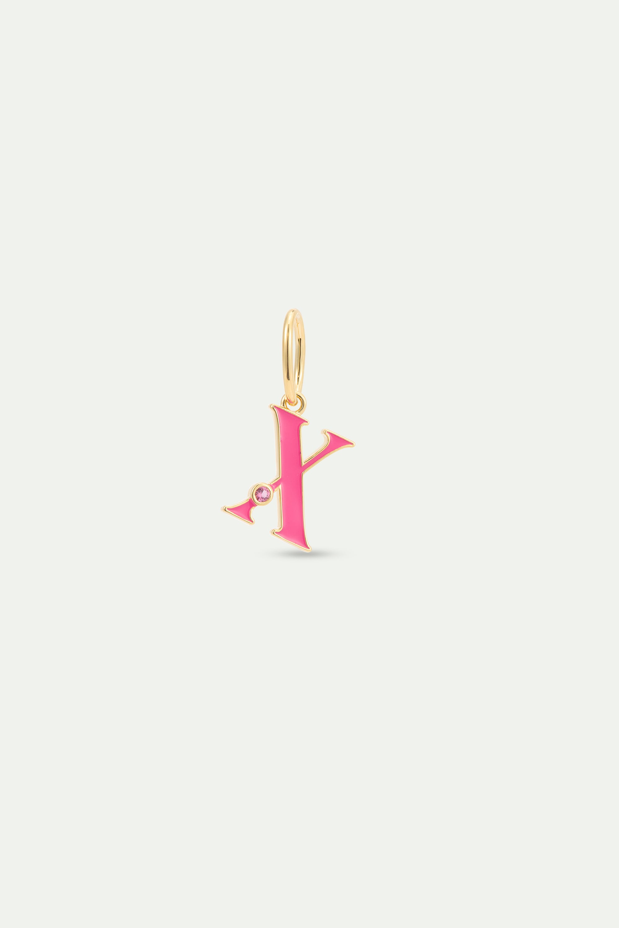 Pink letter X pendant