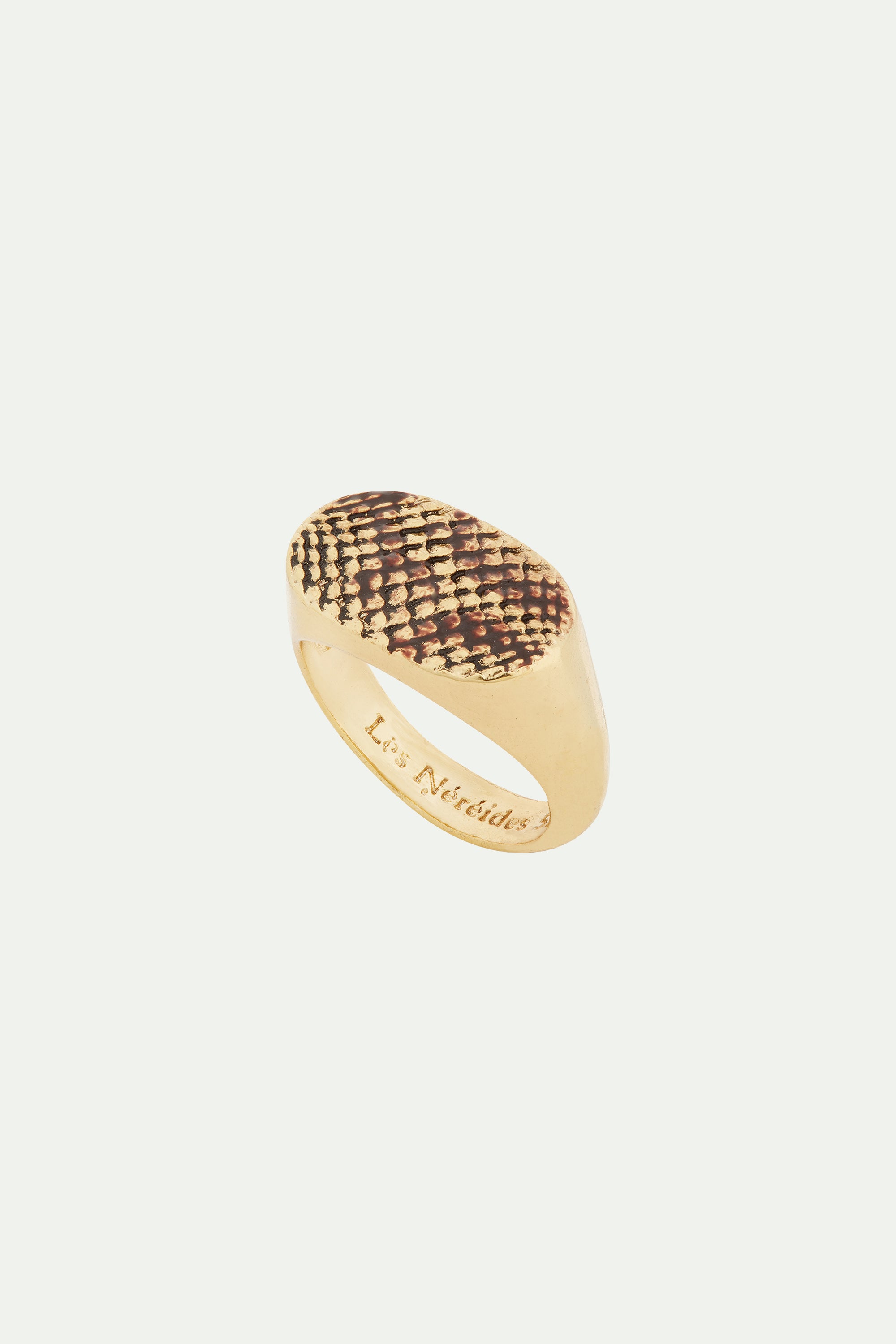 Snakeskin signet ring