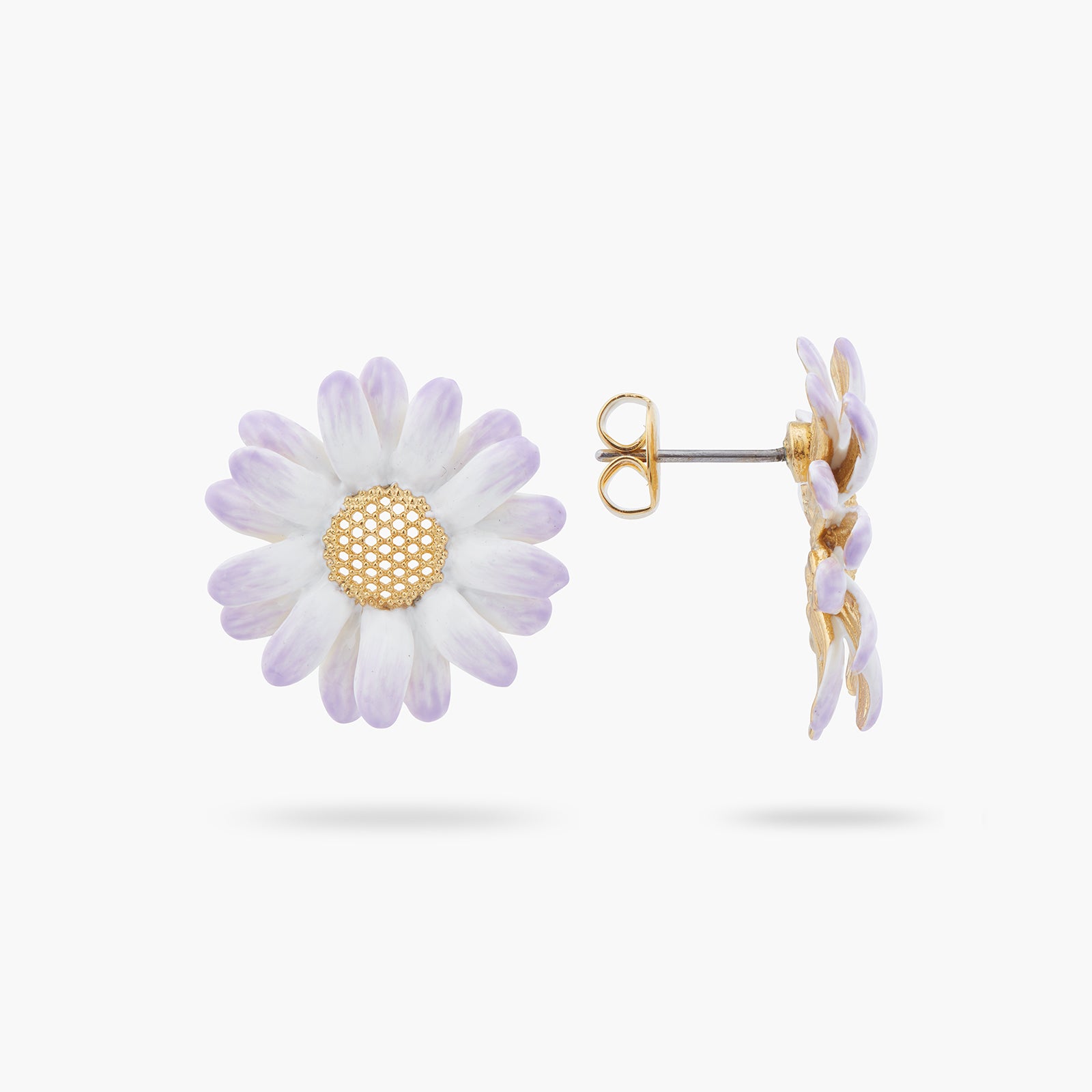 Aster flower post earrings