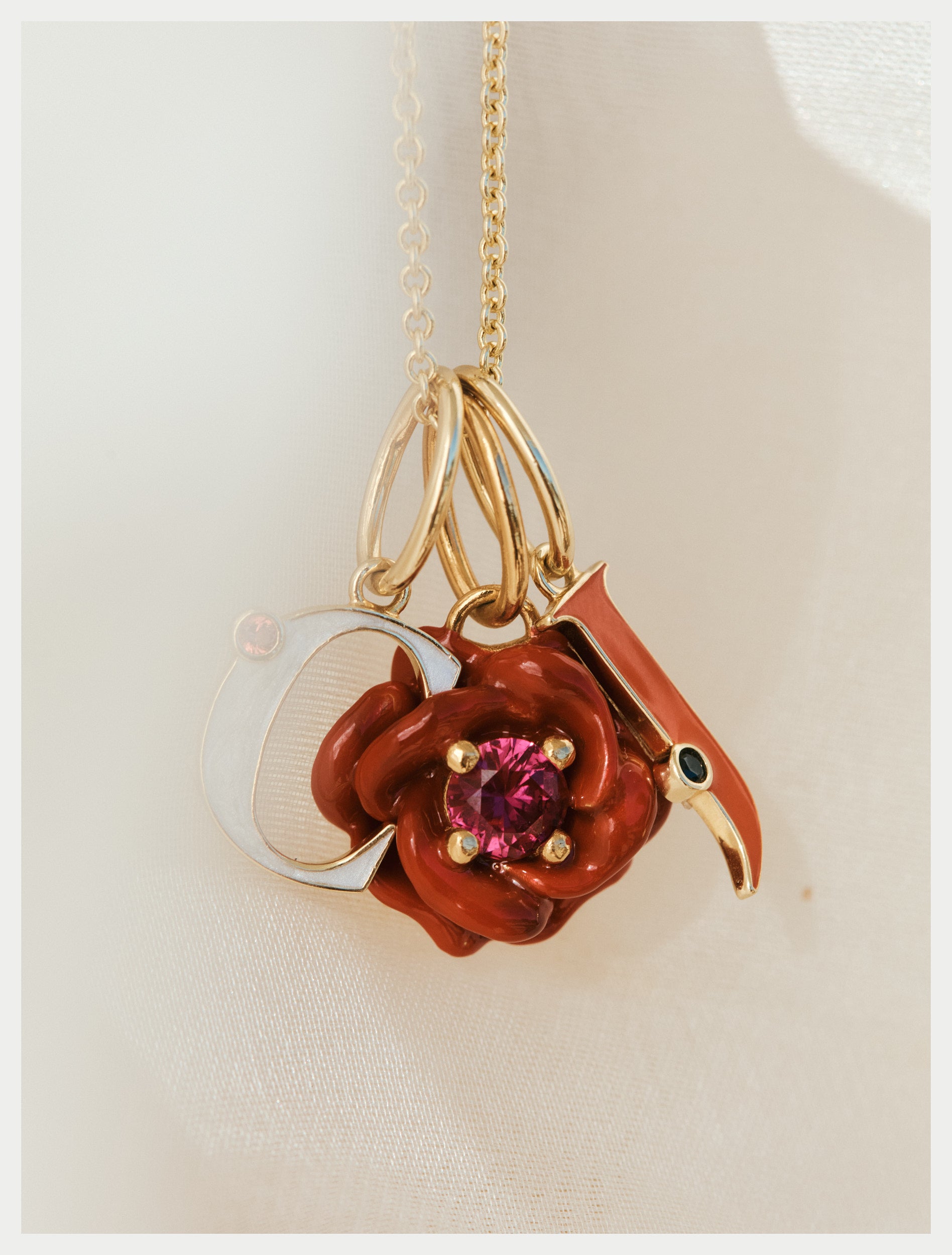 White letter C pendant