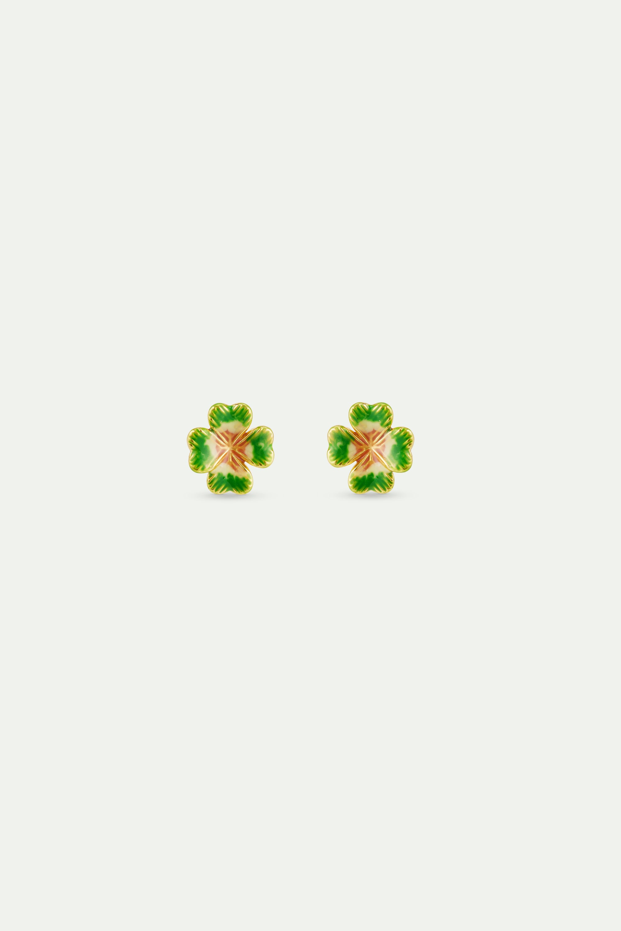 Little four-leaf clover earrings