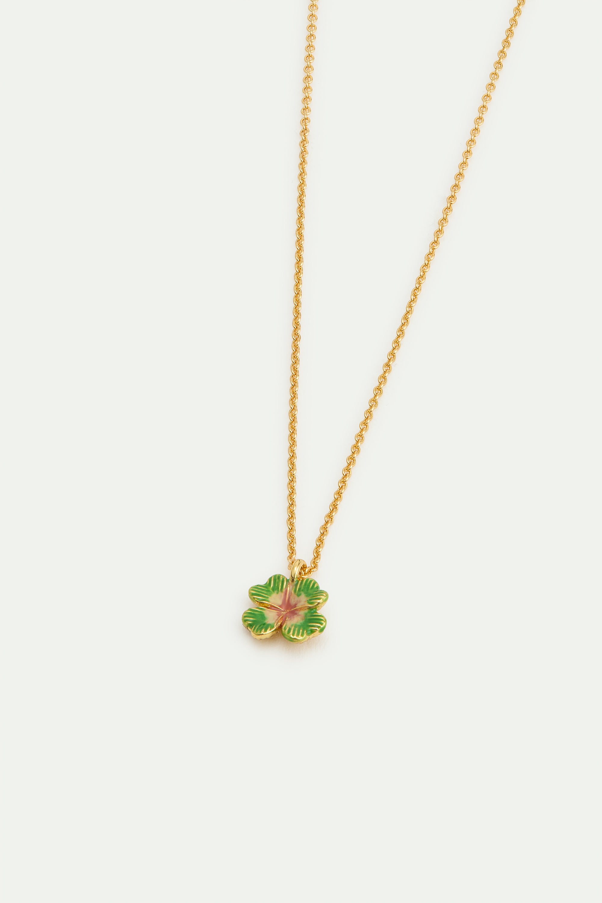Little four-leaf clover pendant necklace