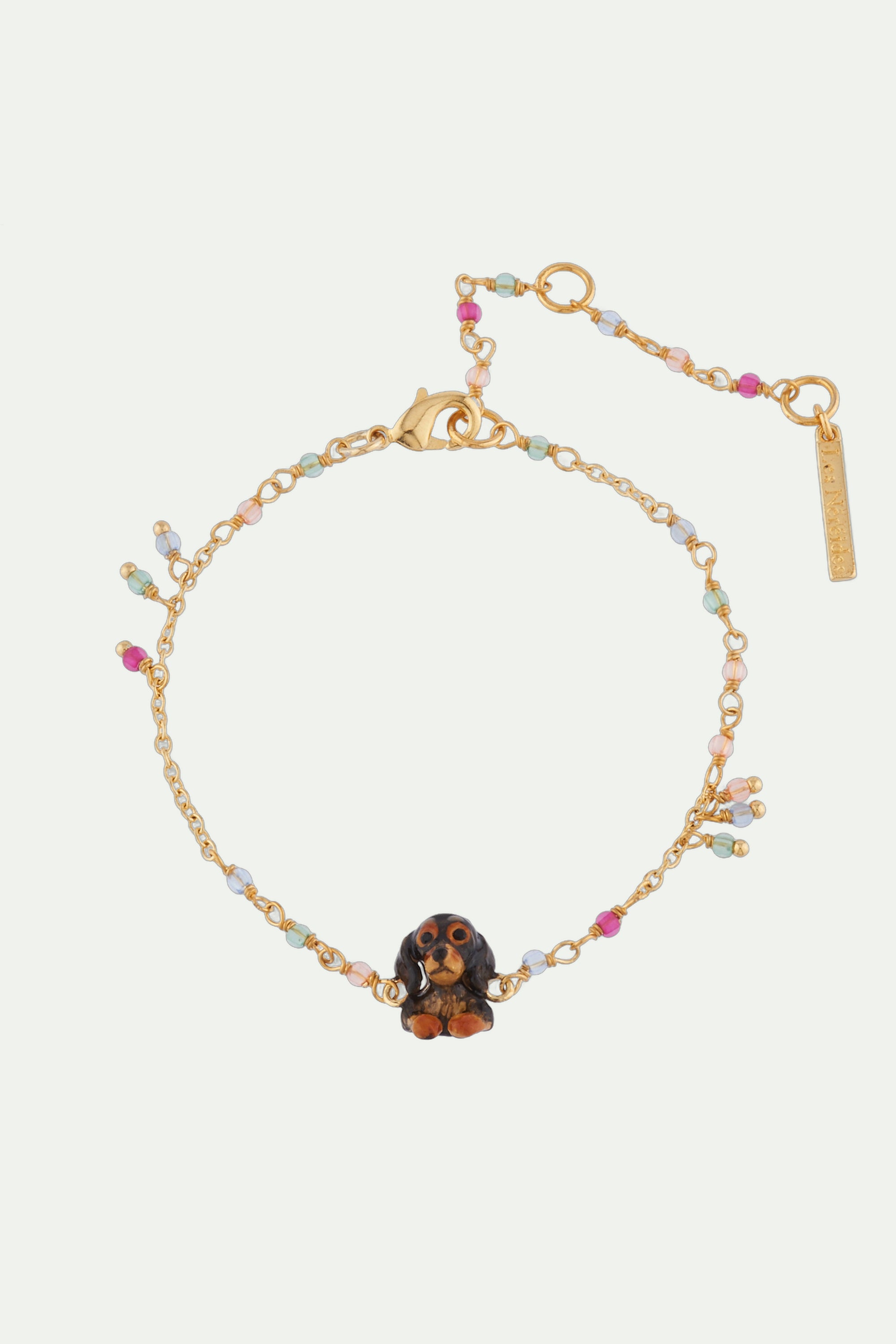 Bracelet with small dachshund and charms