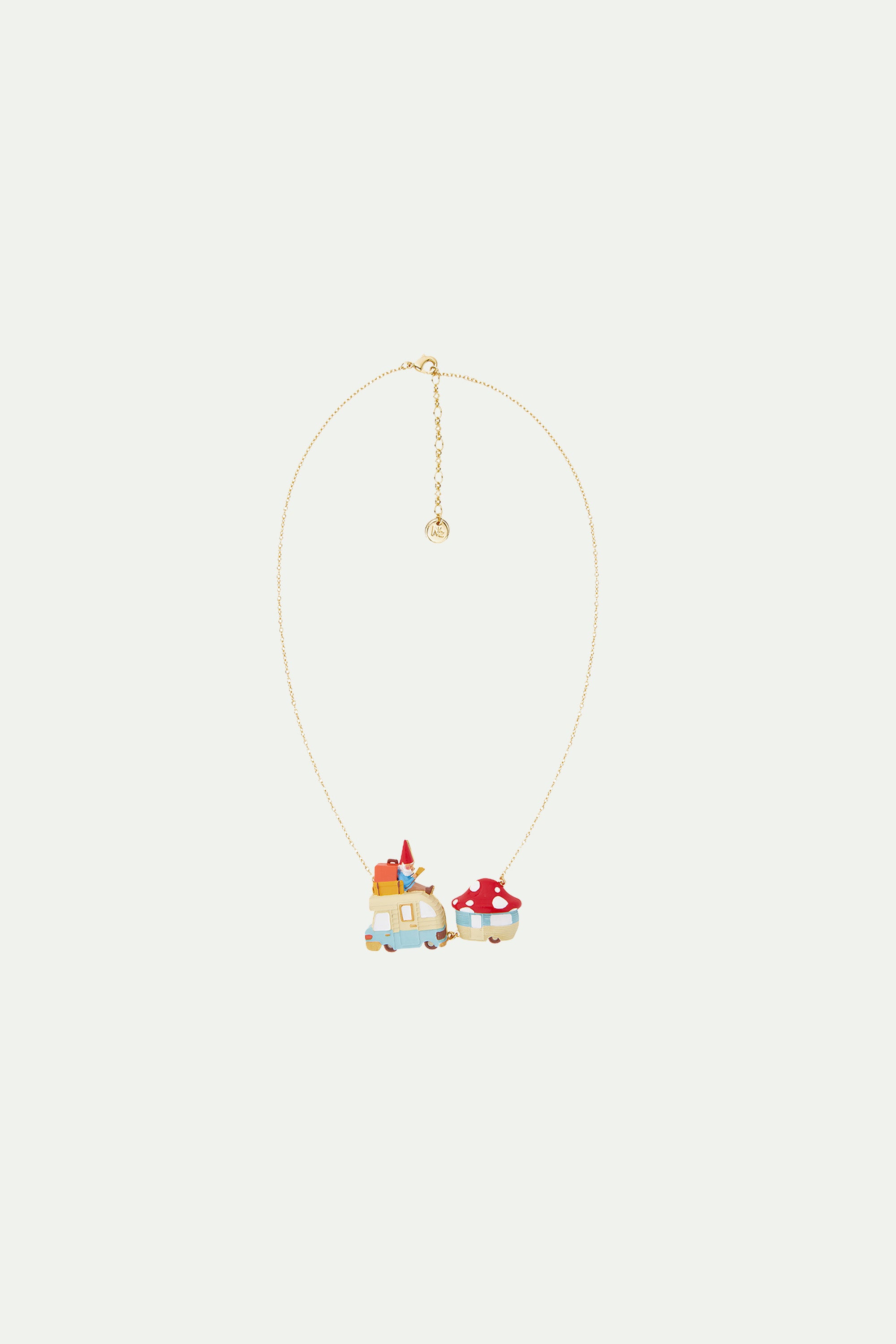 Toadstool Family caravan statement necklace
