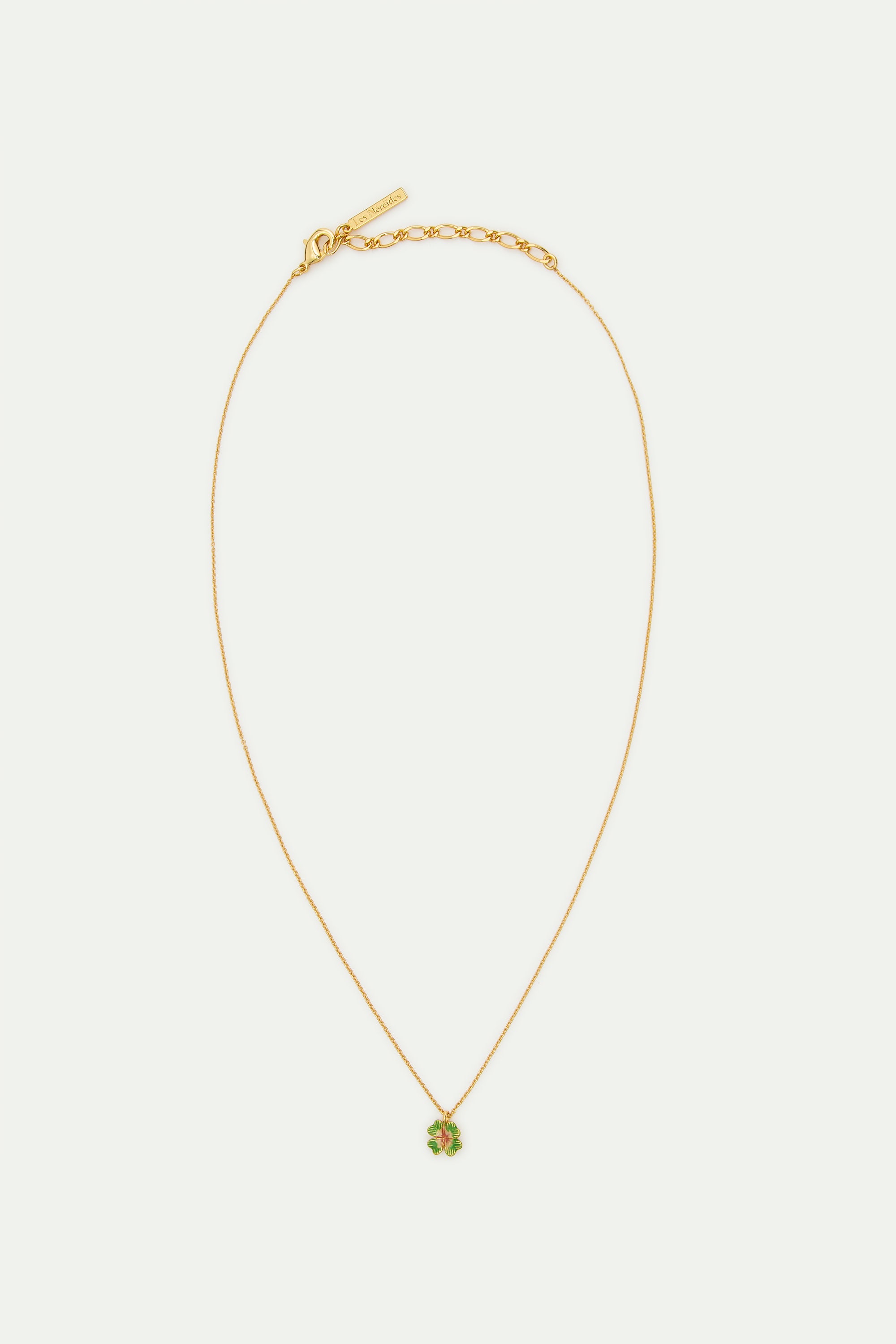 Little four-leaf clover pendant necklace