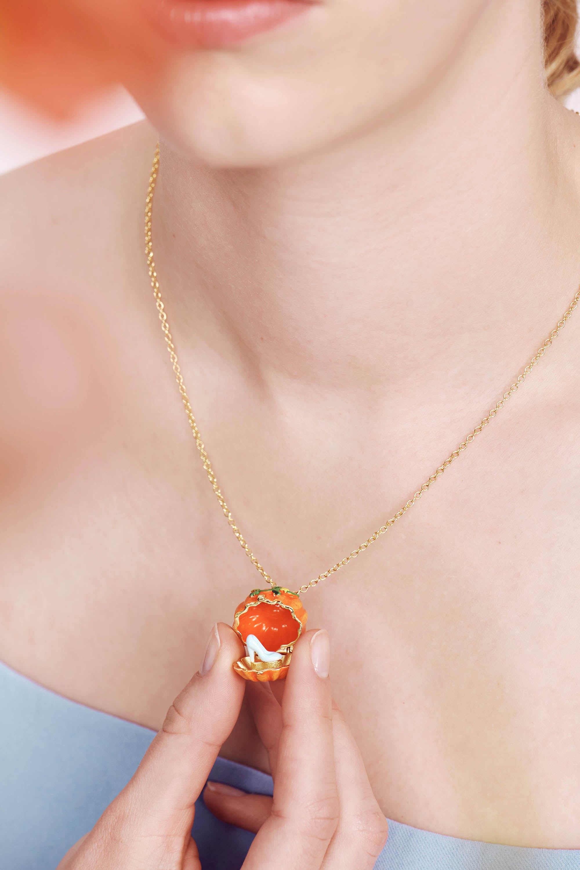 Pumpkin and Slipper secret necklace