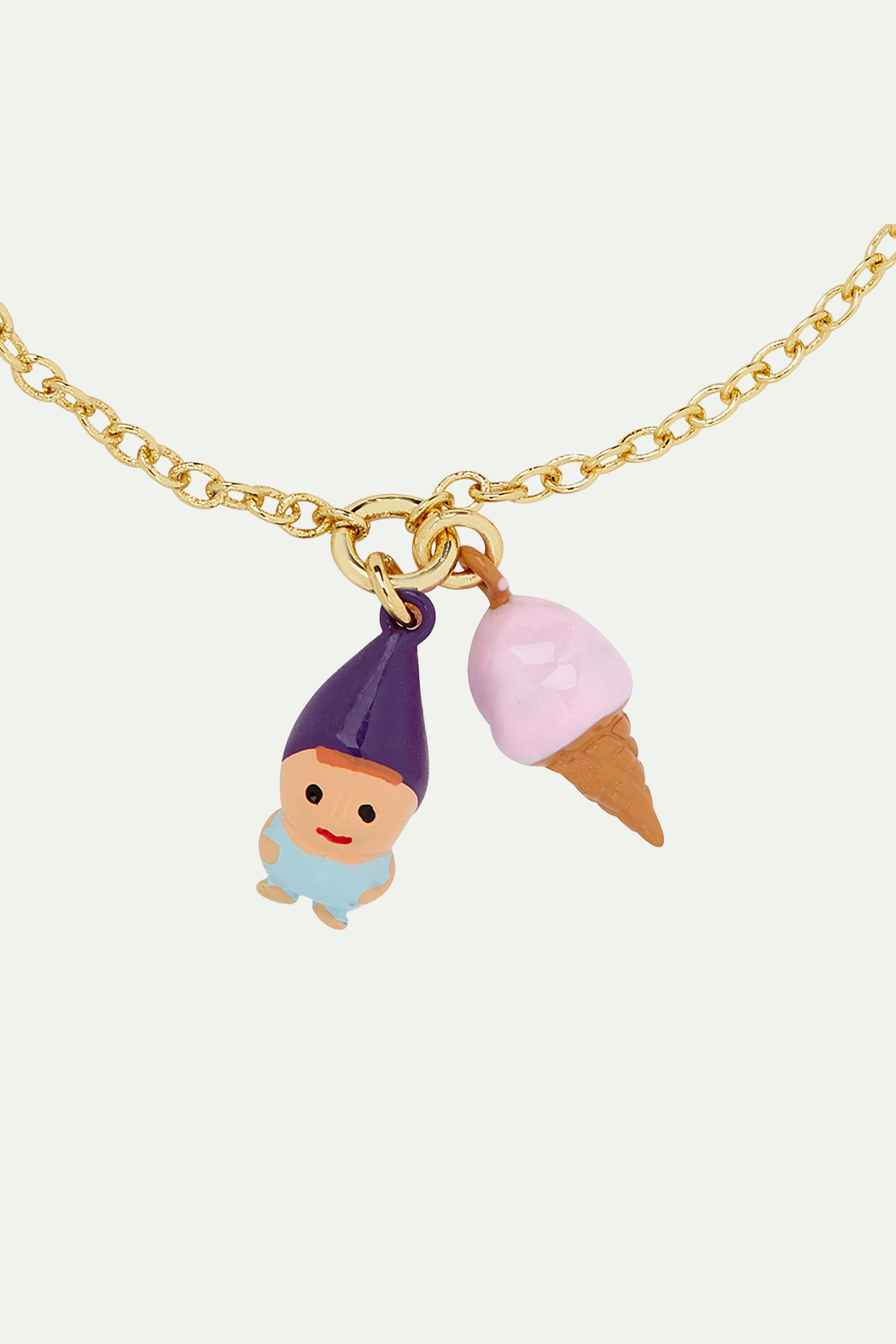Garden gnome and gelato fine bracelet