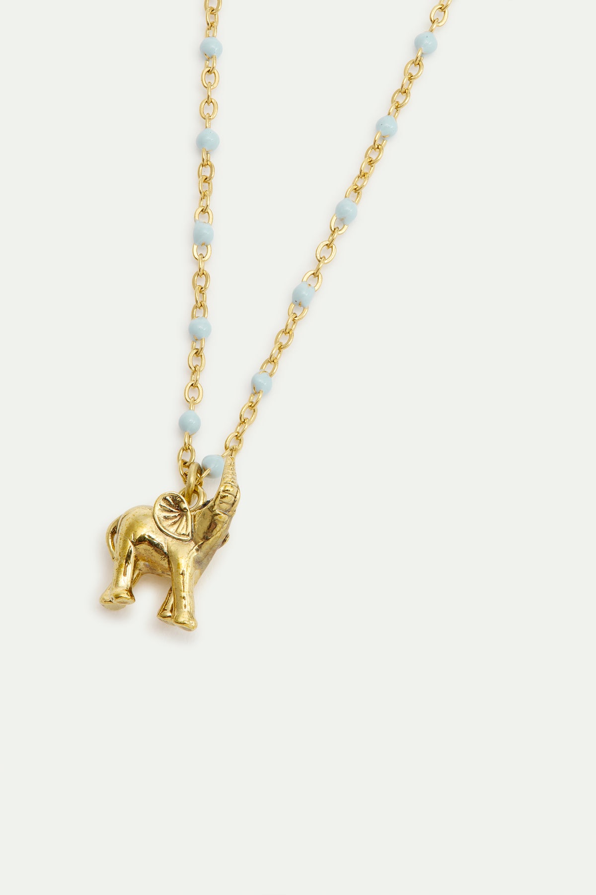 Golden elephant pendant necklace