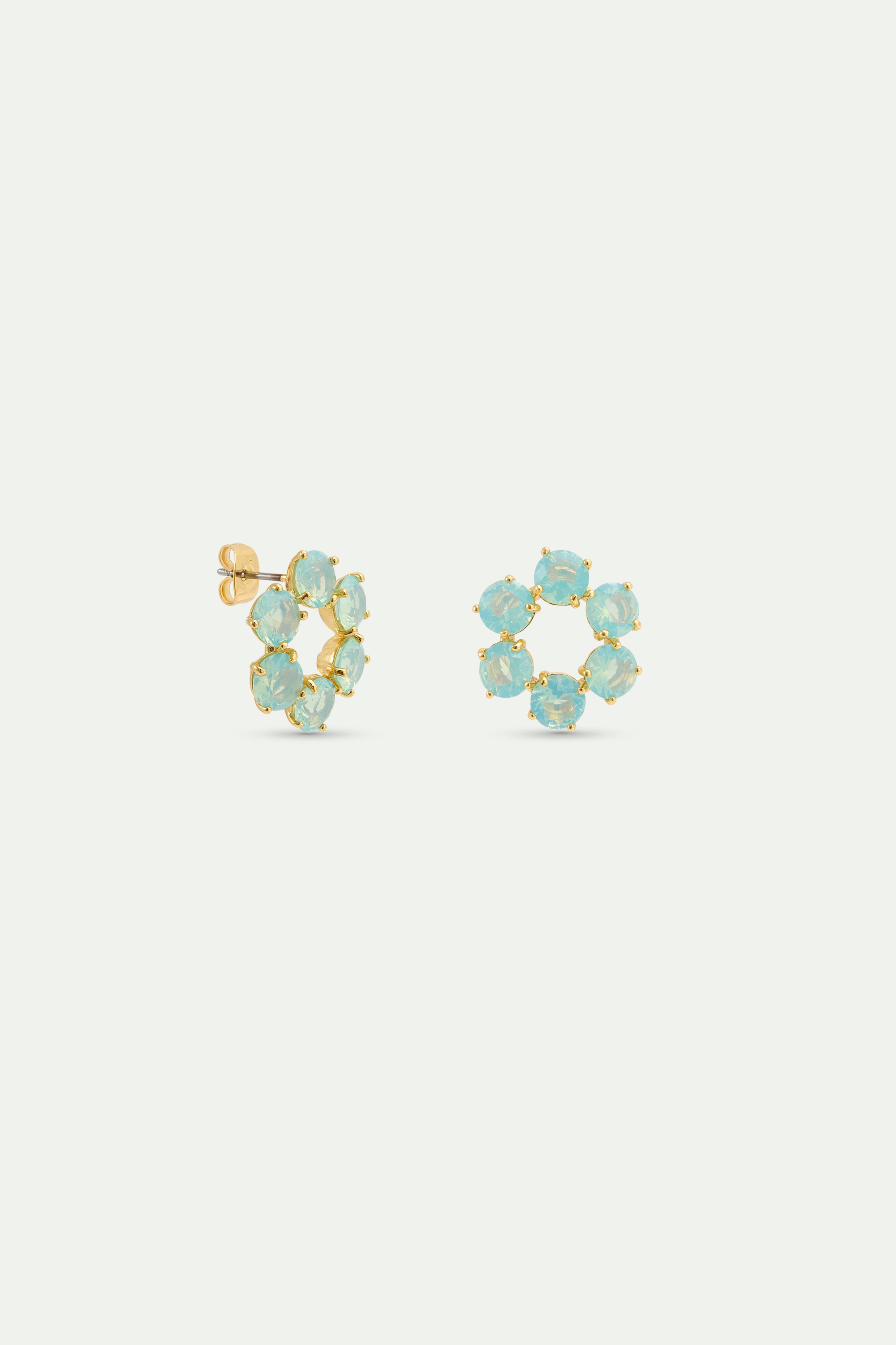 Glacier Blue six-stone earrings