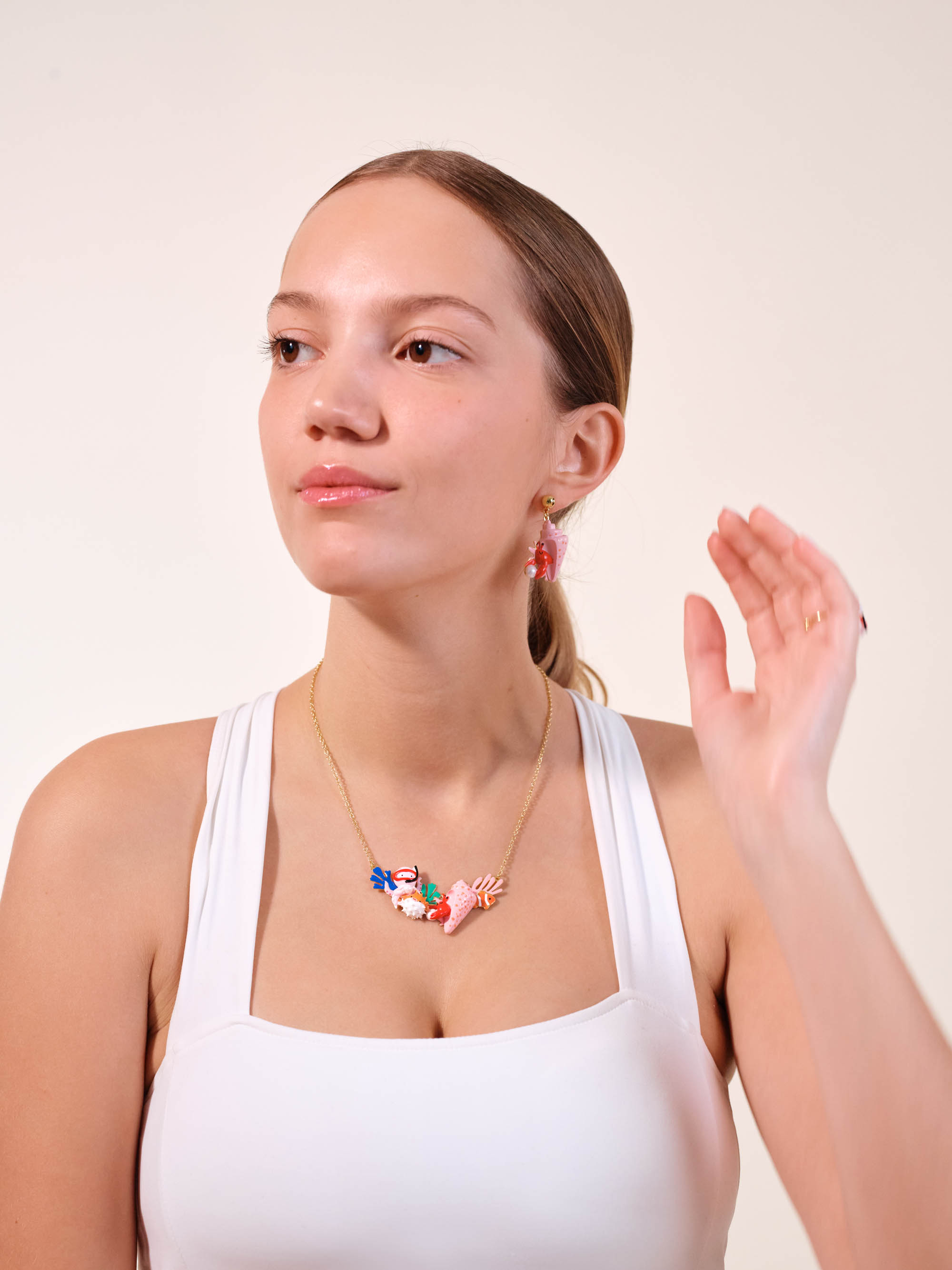 Marine animal statement necklace