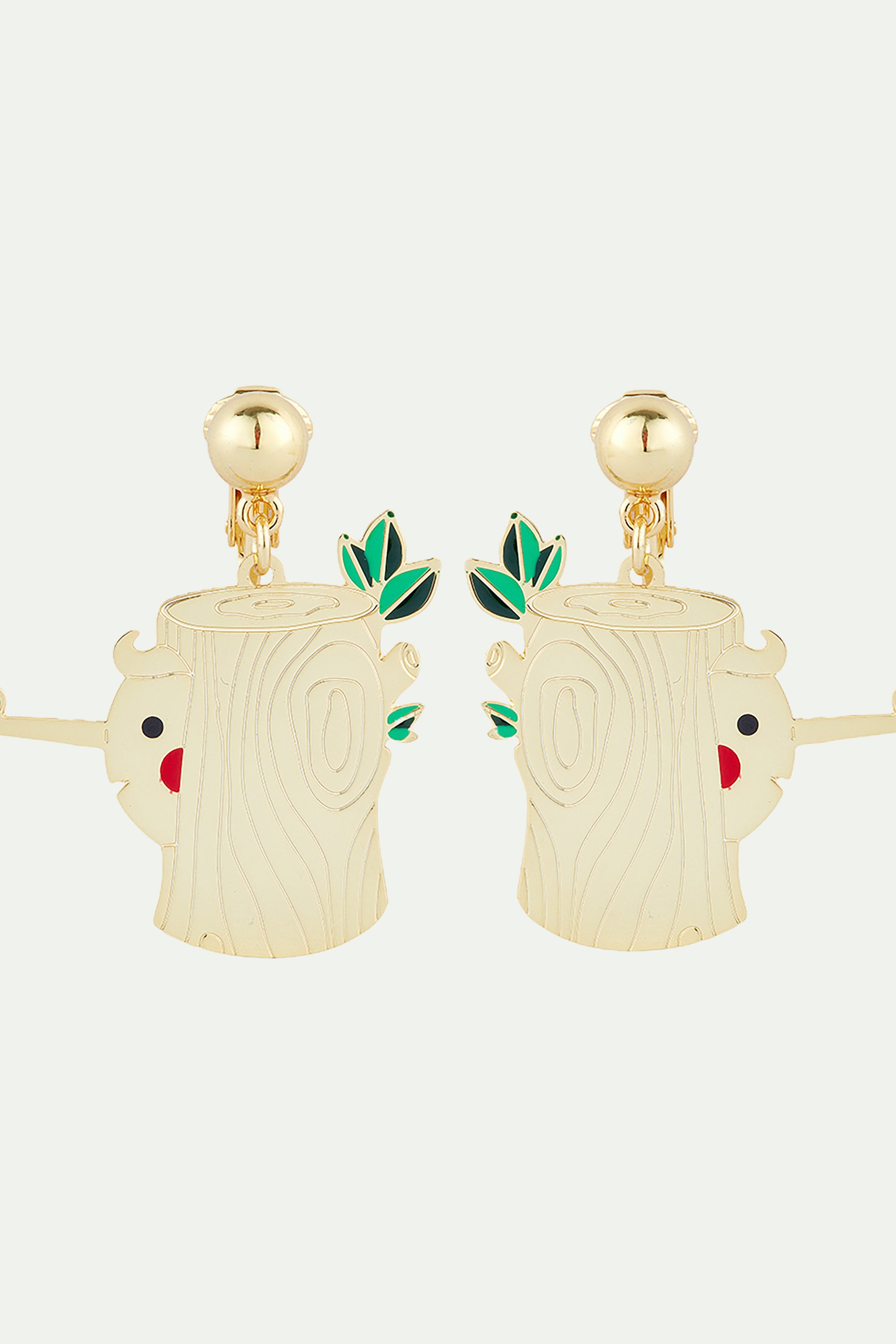 Log And Pinocchio post earrings