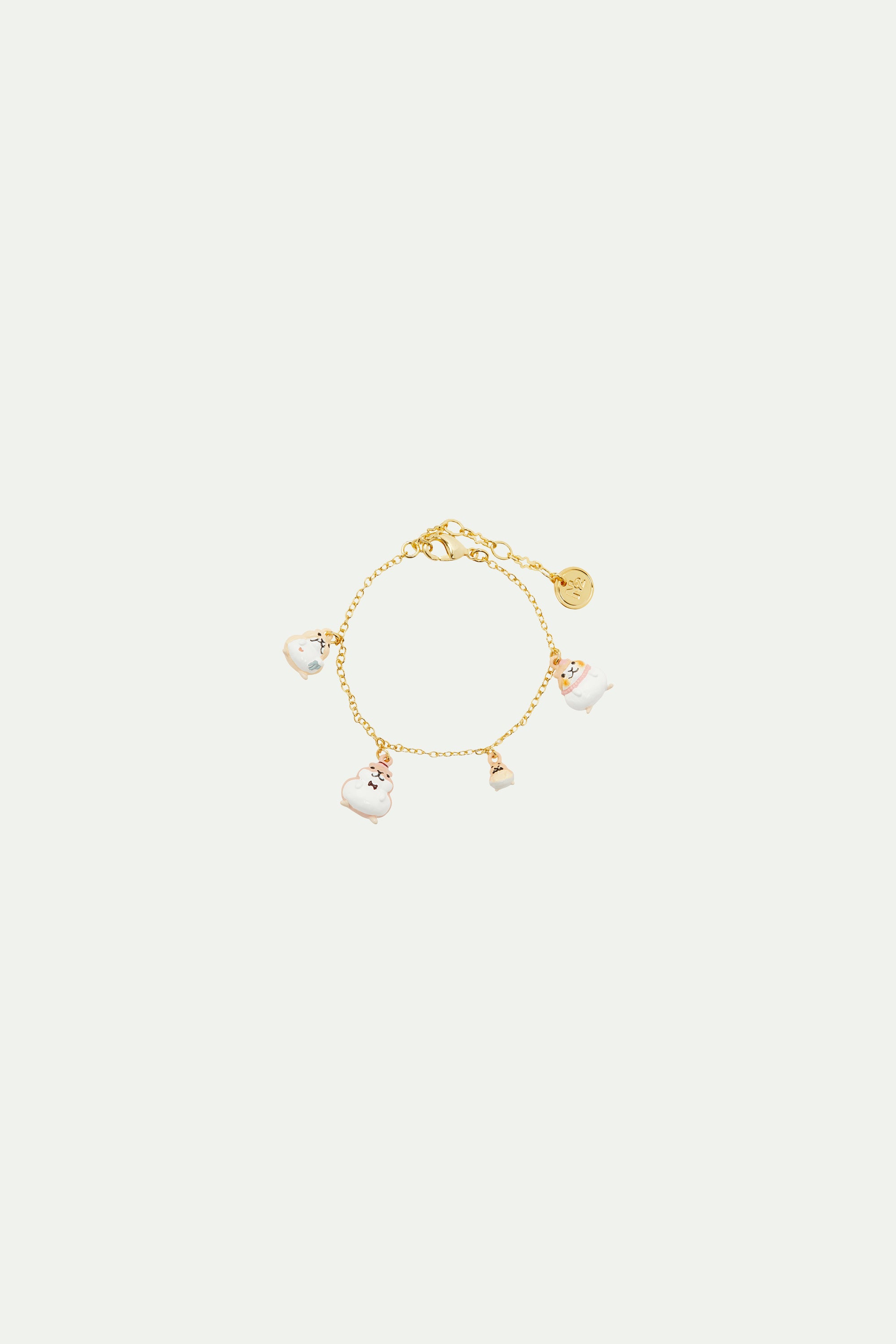 Hamster family charm bracelet