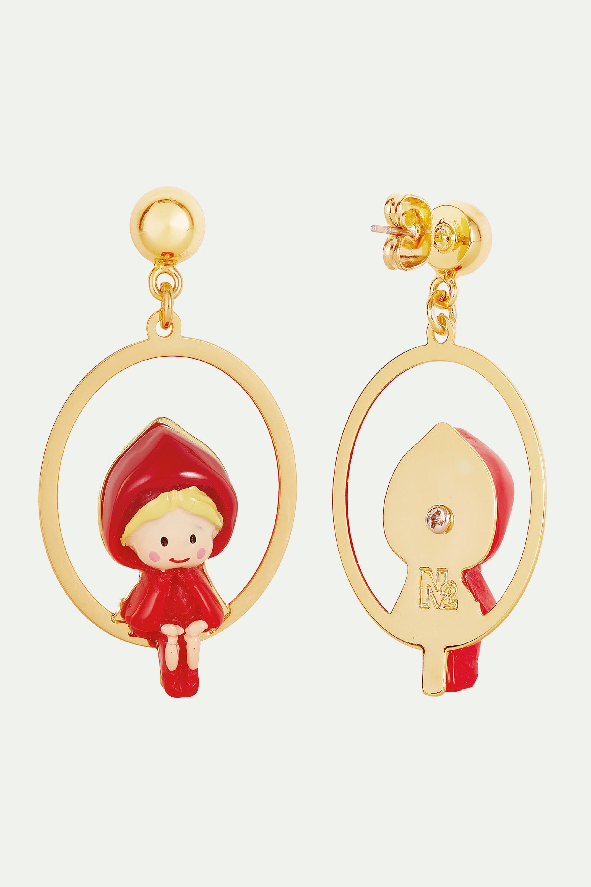 Little Red Riding Hood post earrings