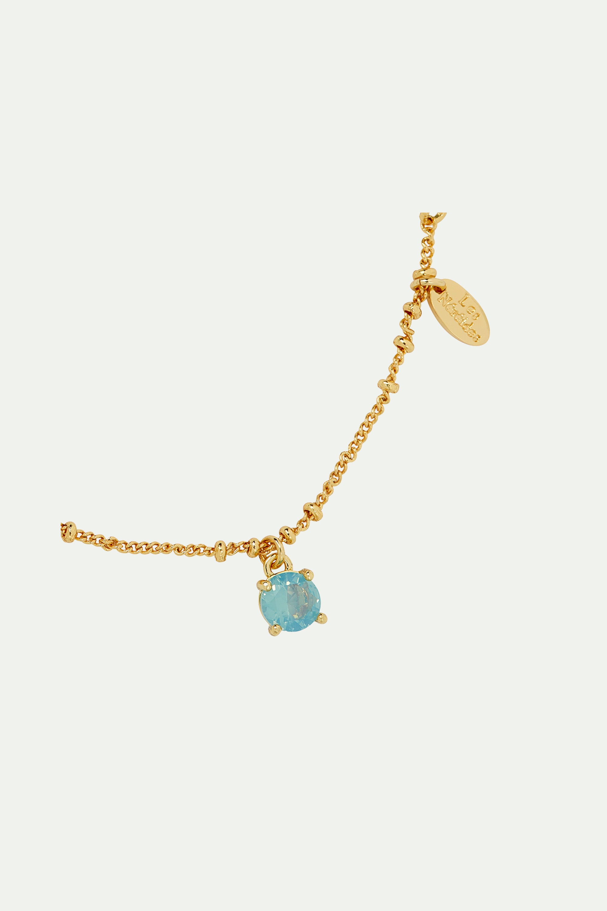 Garnet blue faceted glass bracelet