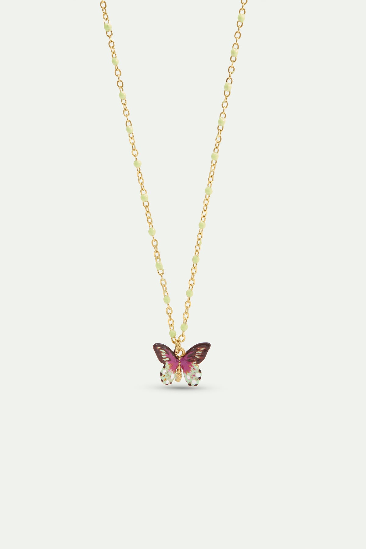 Green and purple butterfly bracelet
