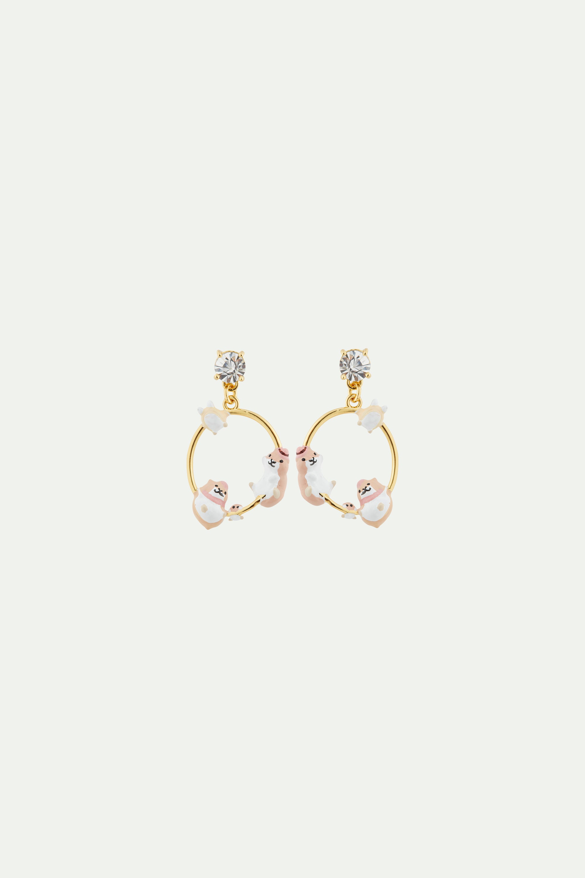 Hamster family earrings