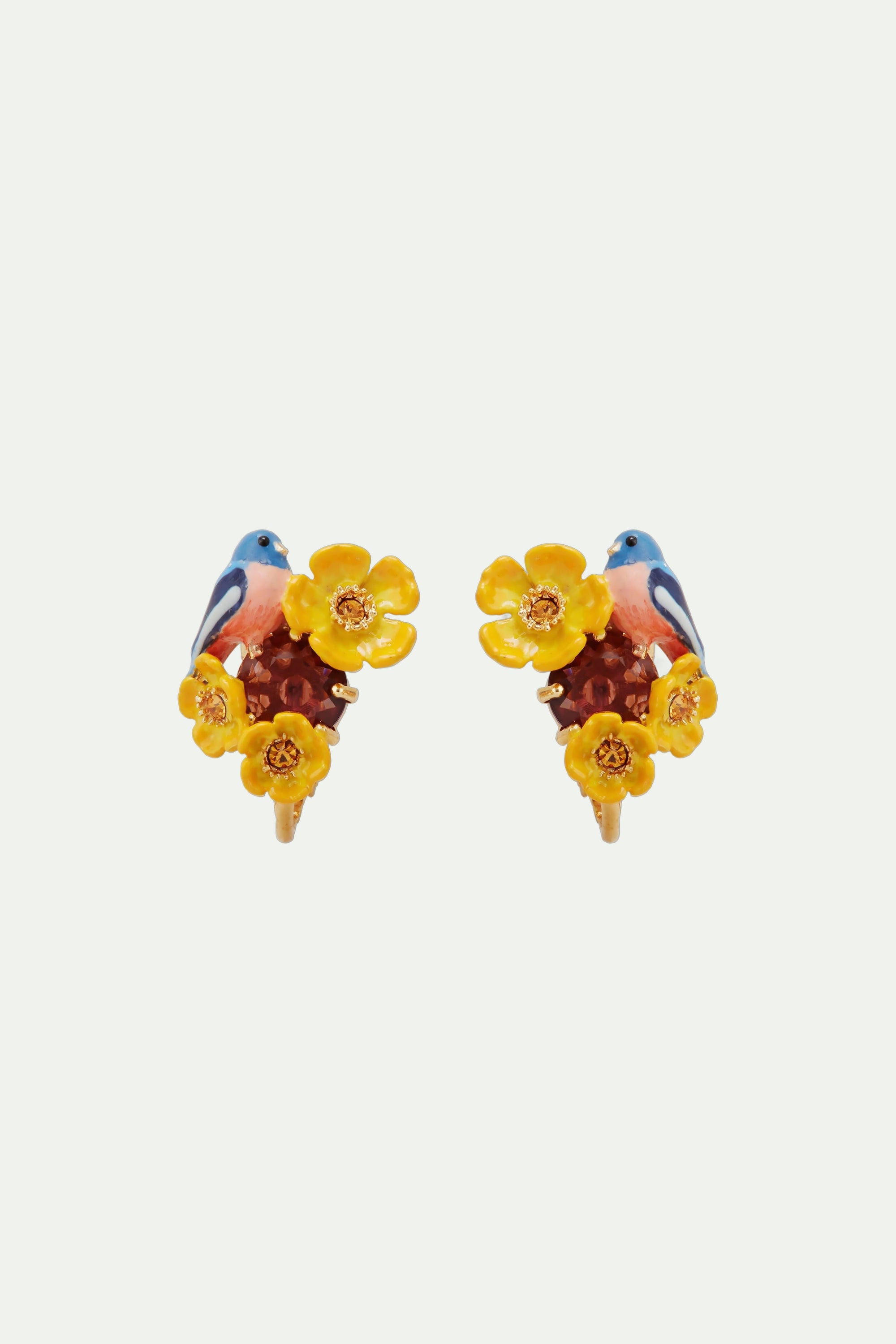 Birds clip-on earrings