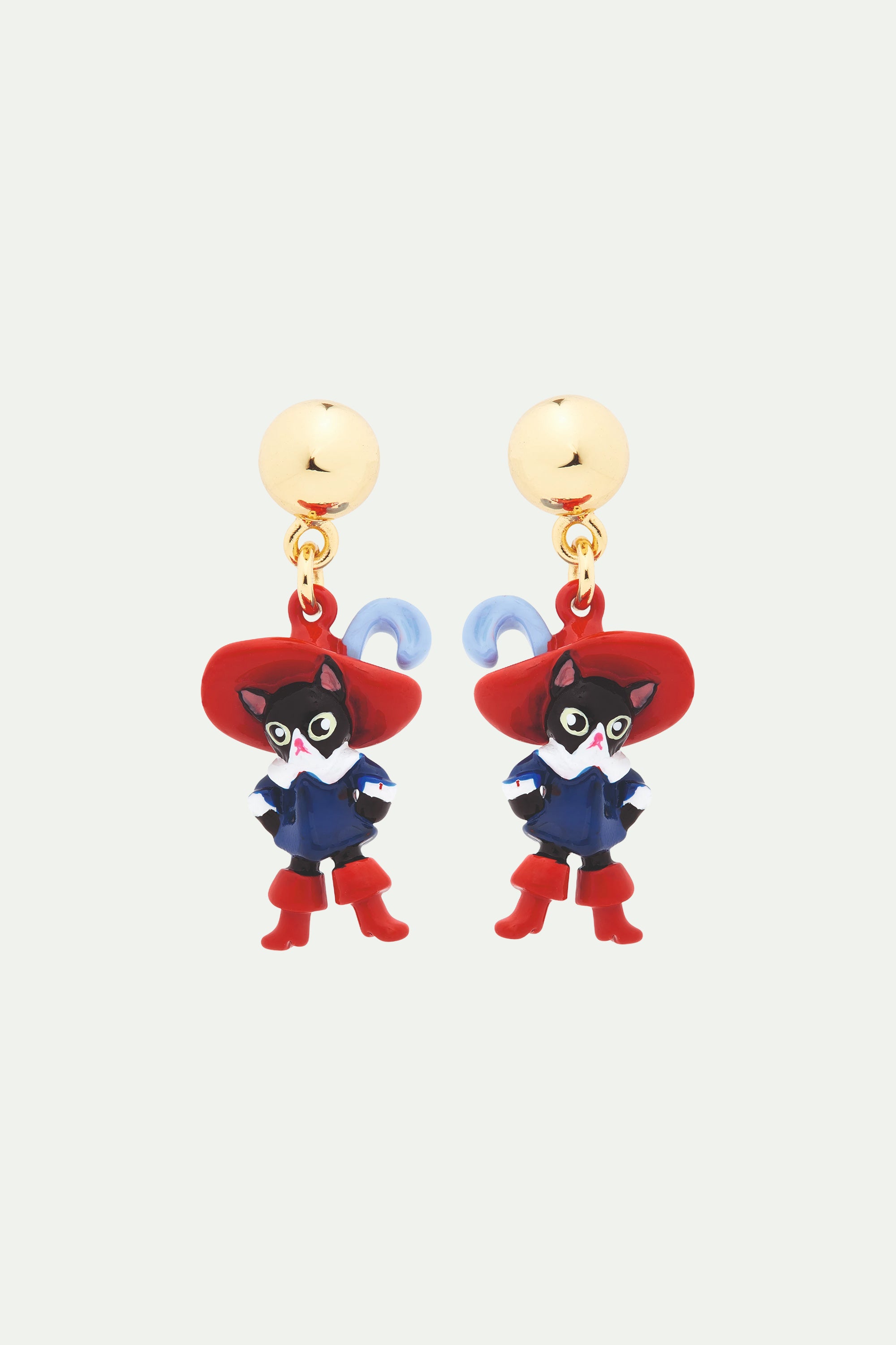 Charming cat post earrings