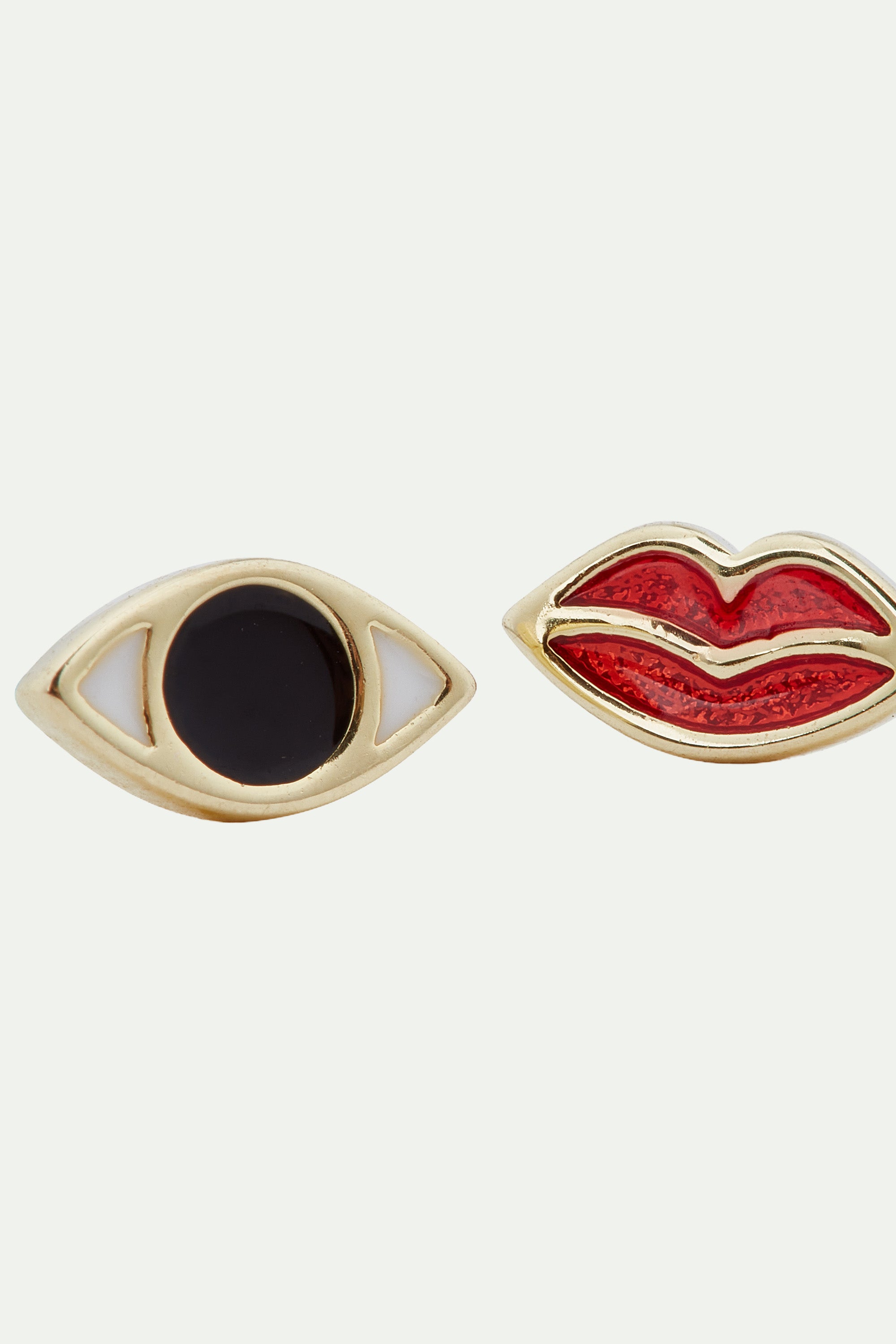 Divine protection asymmetrical post earrings