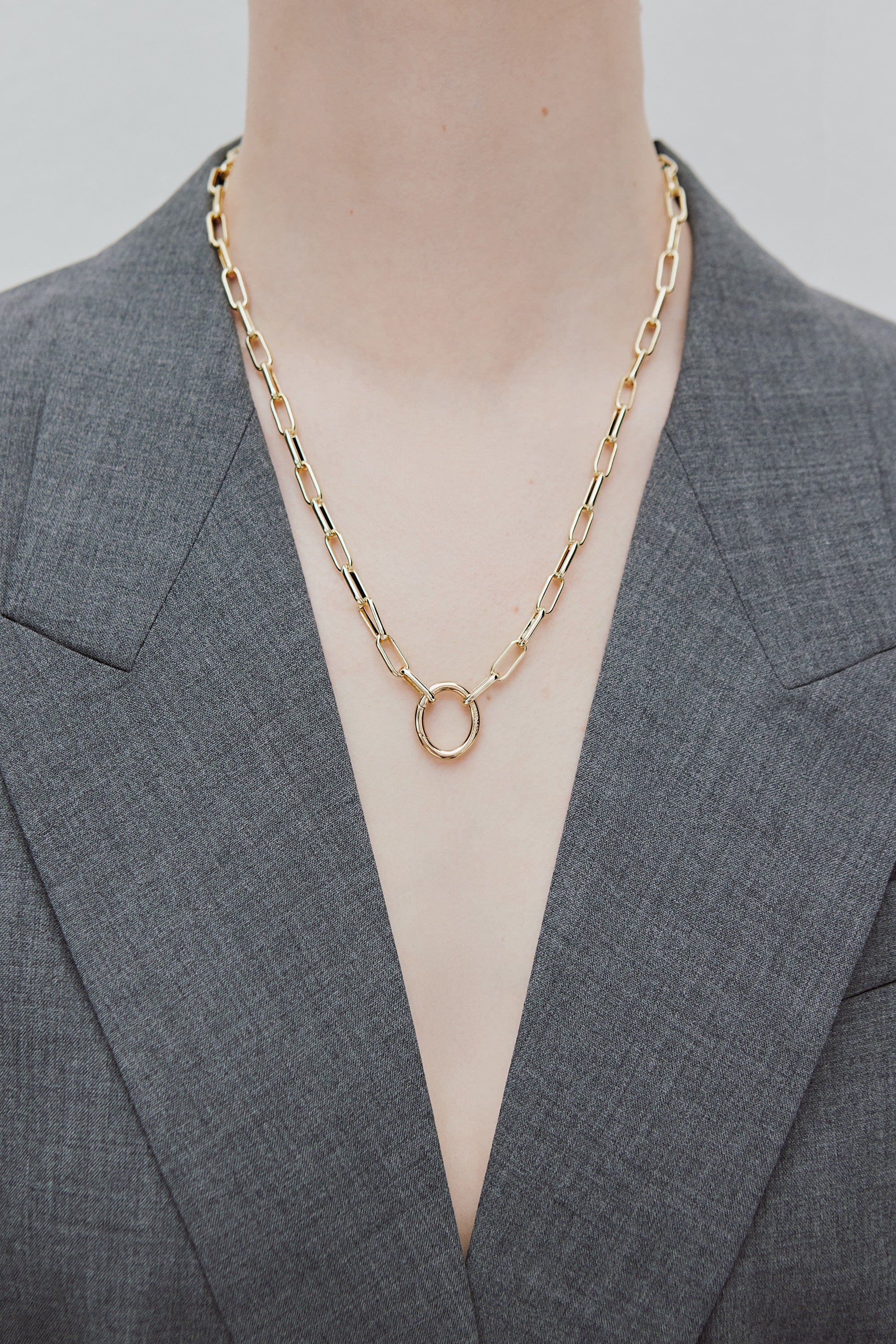Rectangle link necklace chain