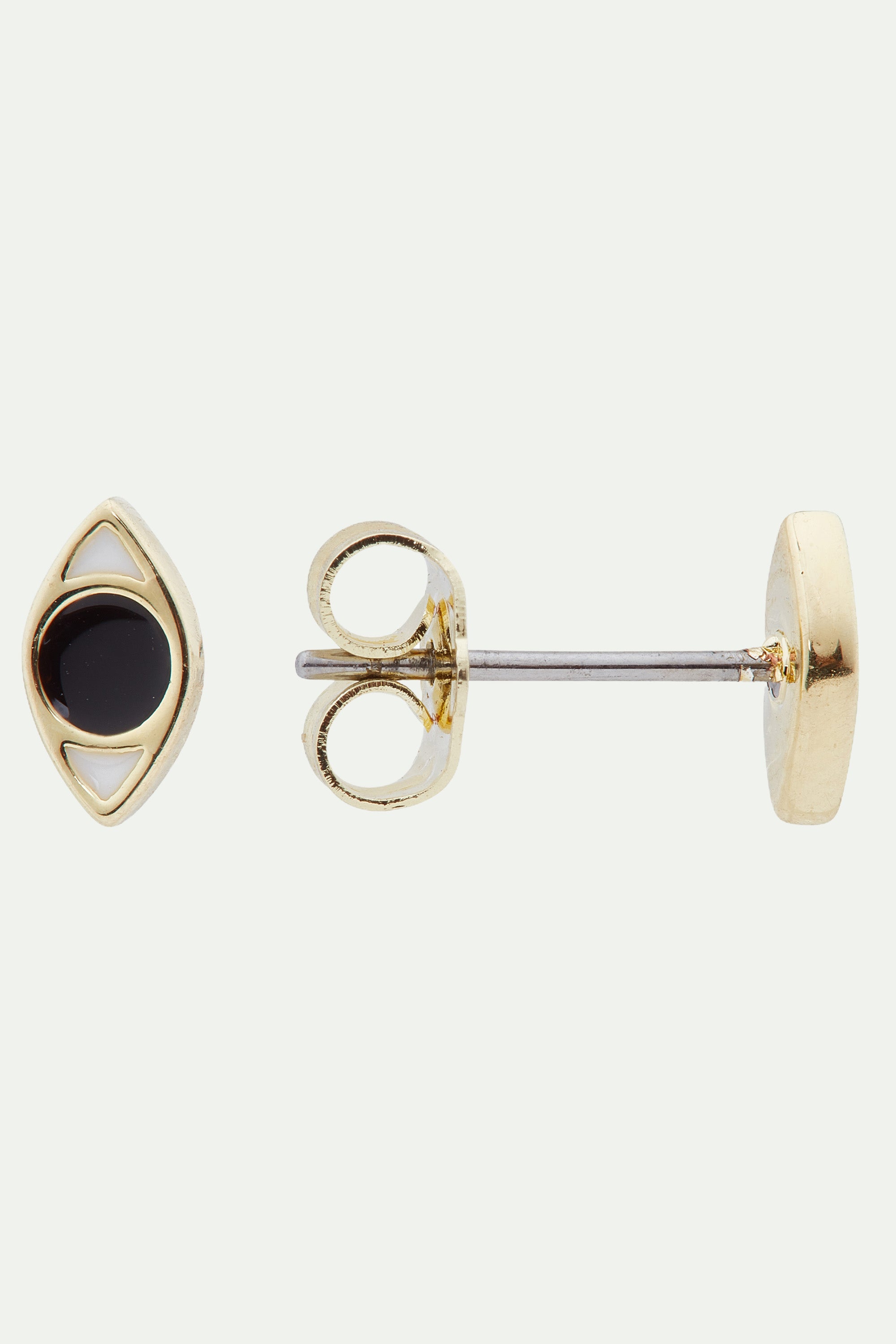 Divine protection asymmetrical post earrings
