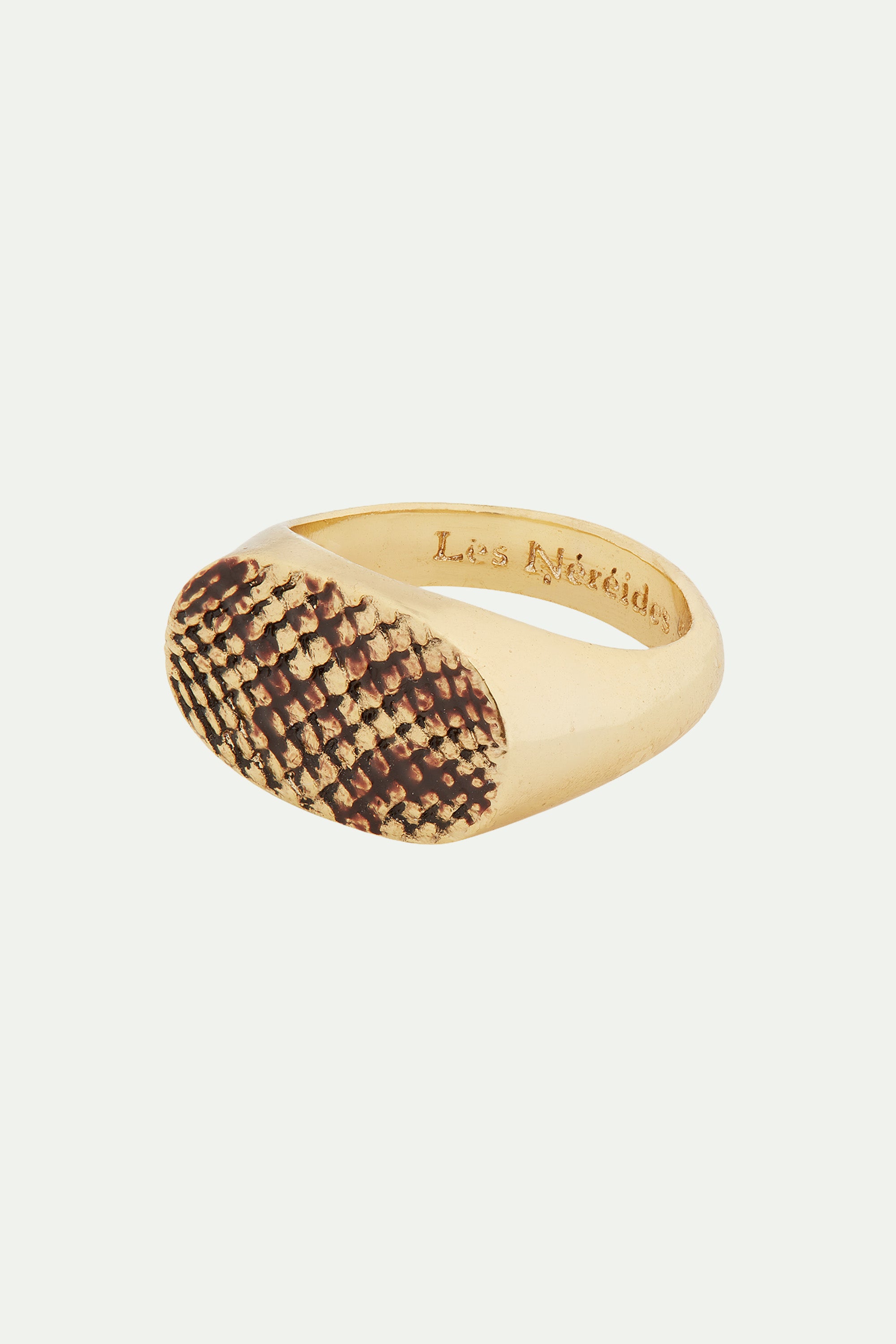 Snakeskin signet ring