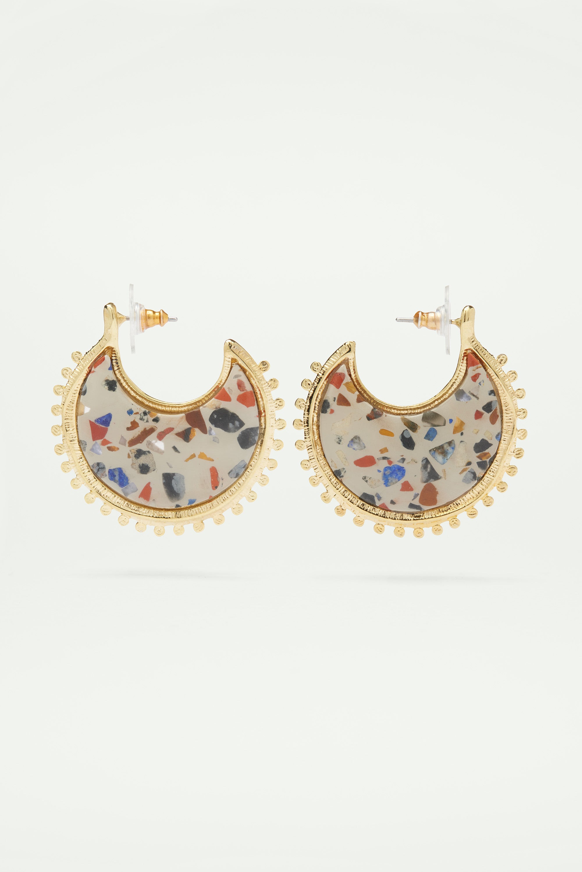 Terrazzo hoop earrings