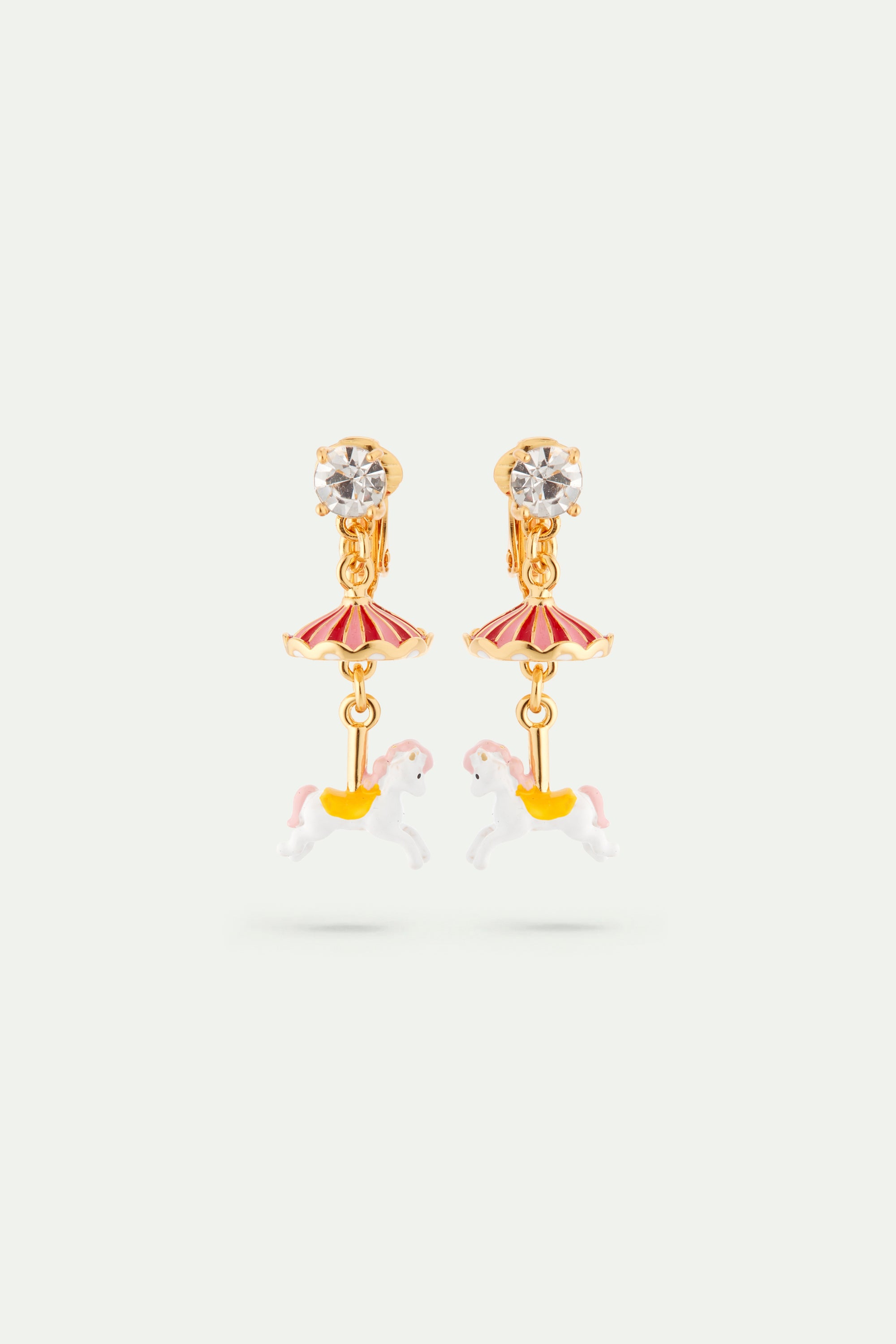 Carousel horse earrings