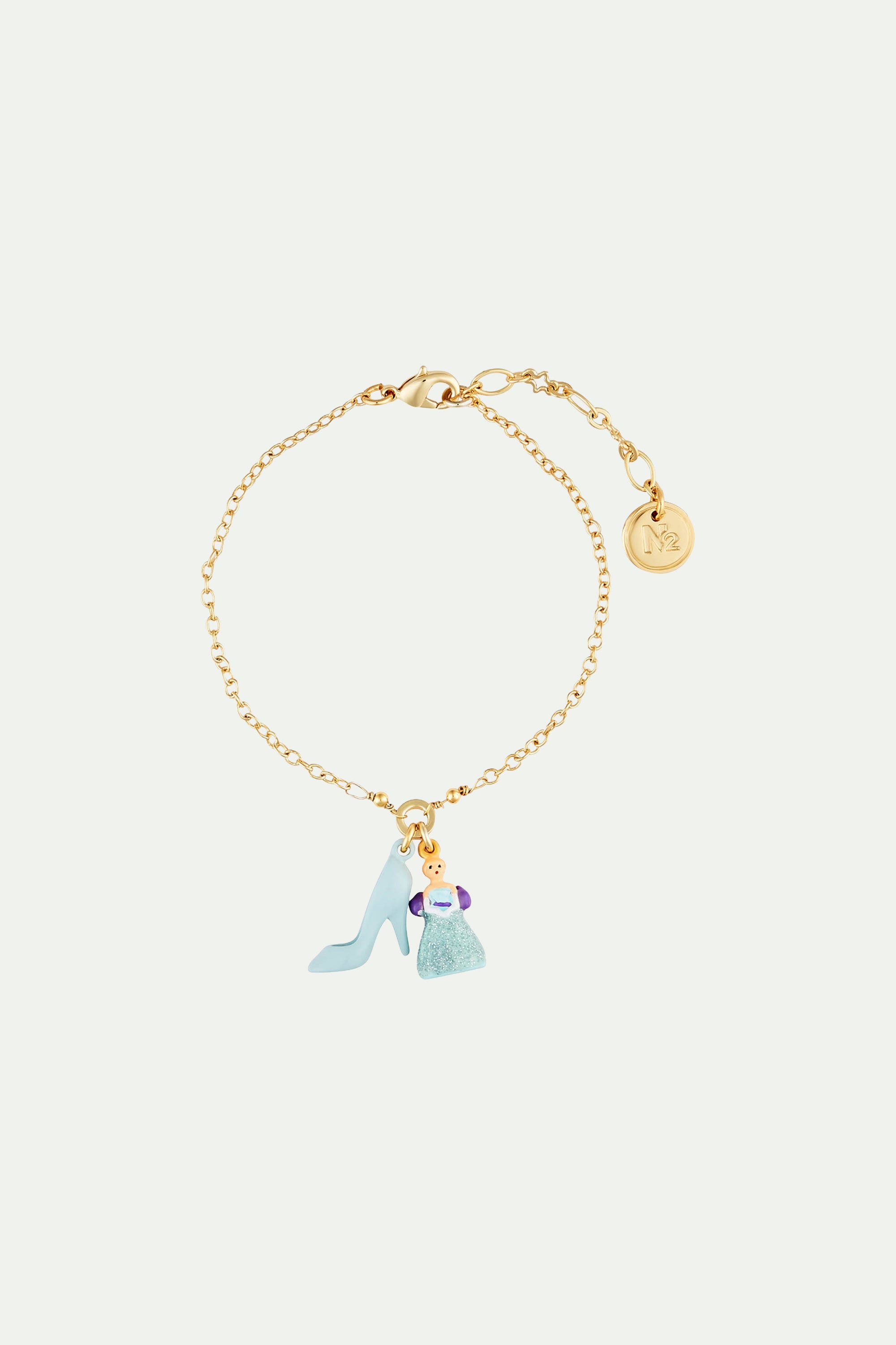 Slipper and Cinderella thin bracelet
