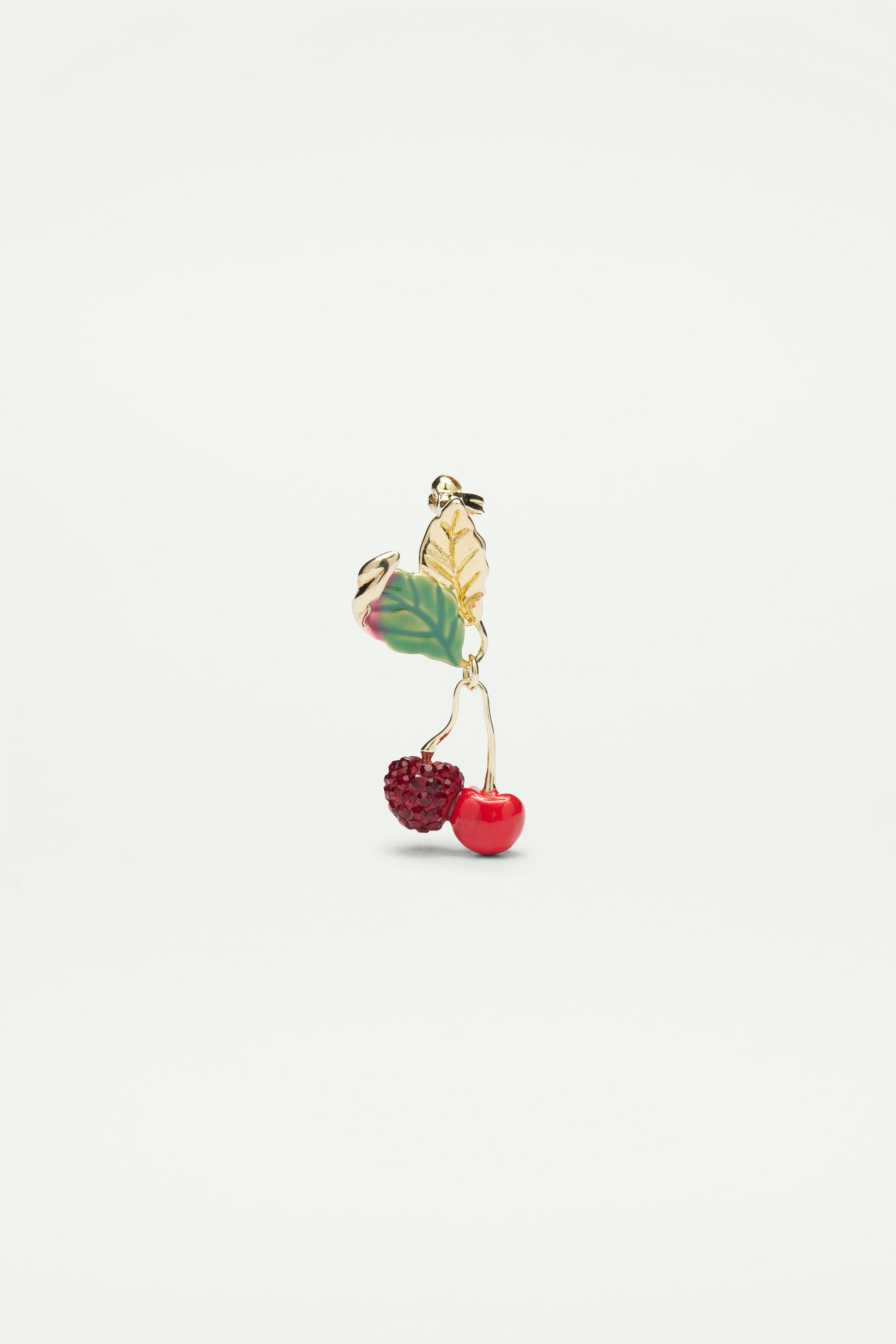 Cherries and Leaves Brooch