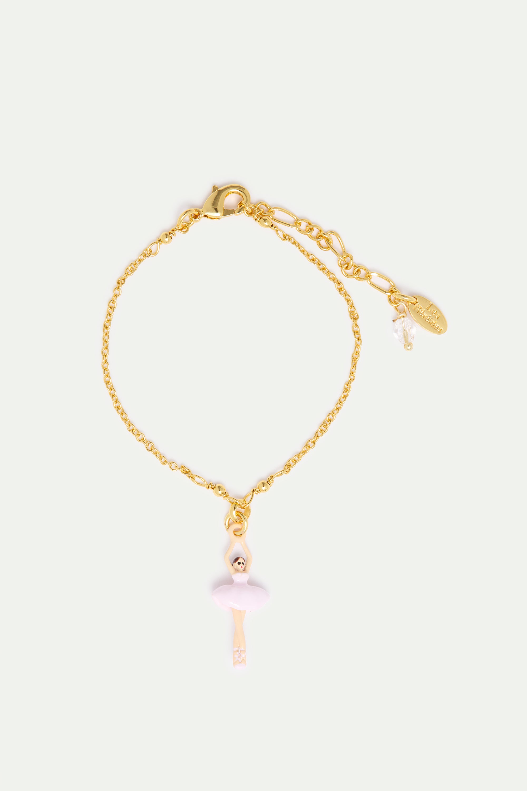 Light pink ballerina and cristal bracelet