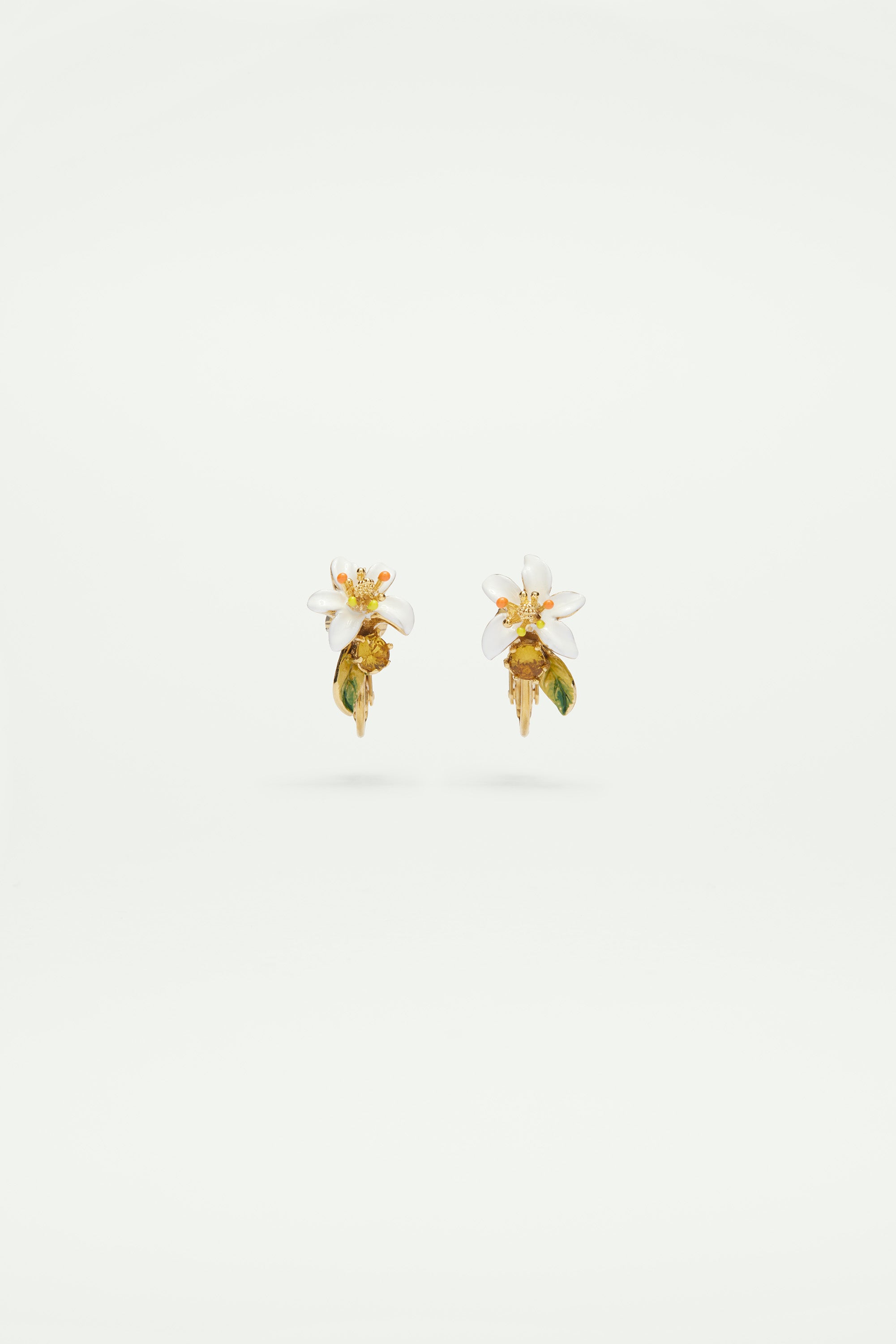 Orange blossom Clip on earrings