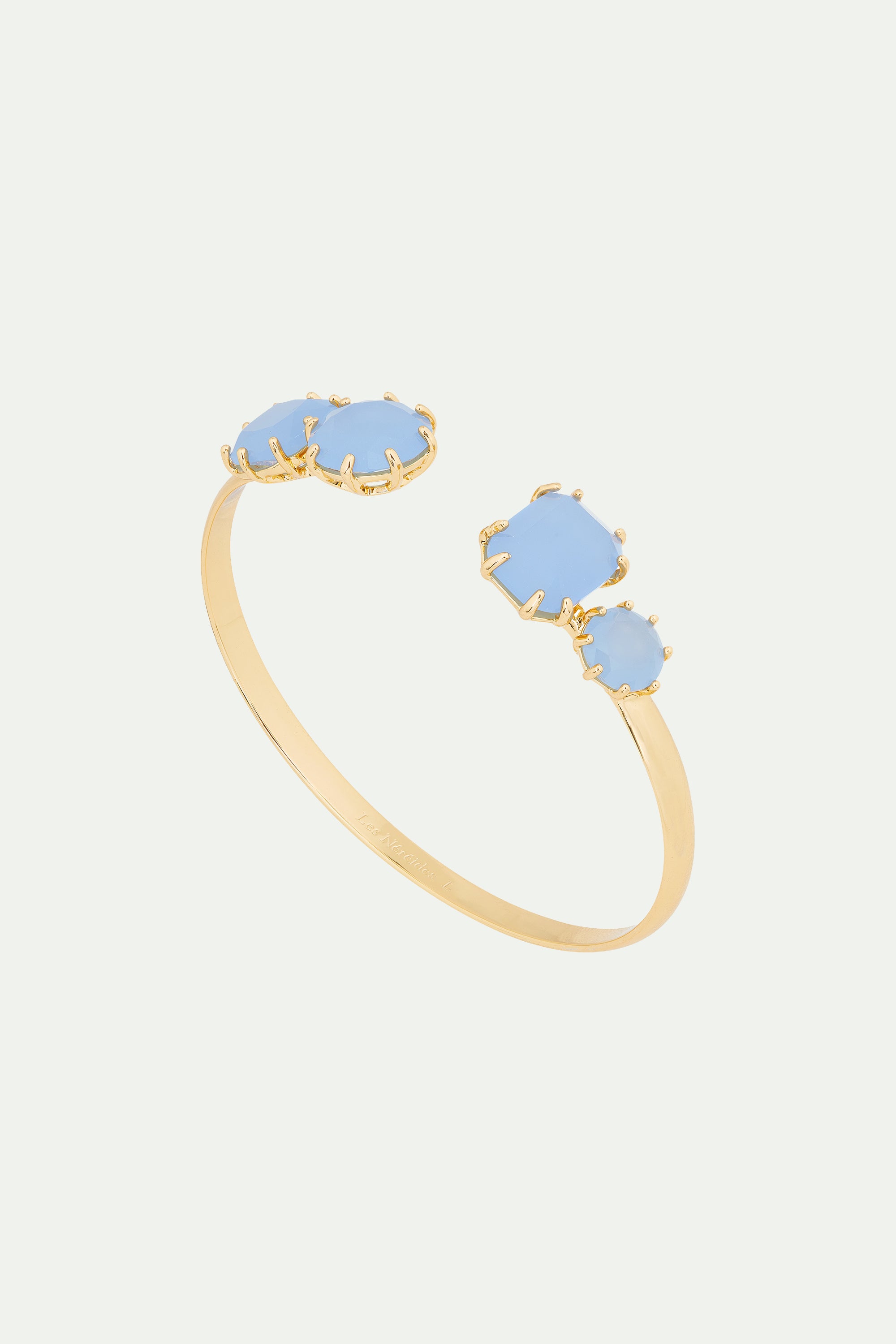 Sky blue Diamantine 4 stone bangle bracelet