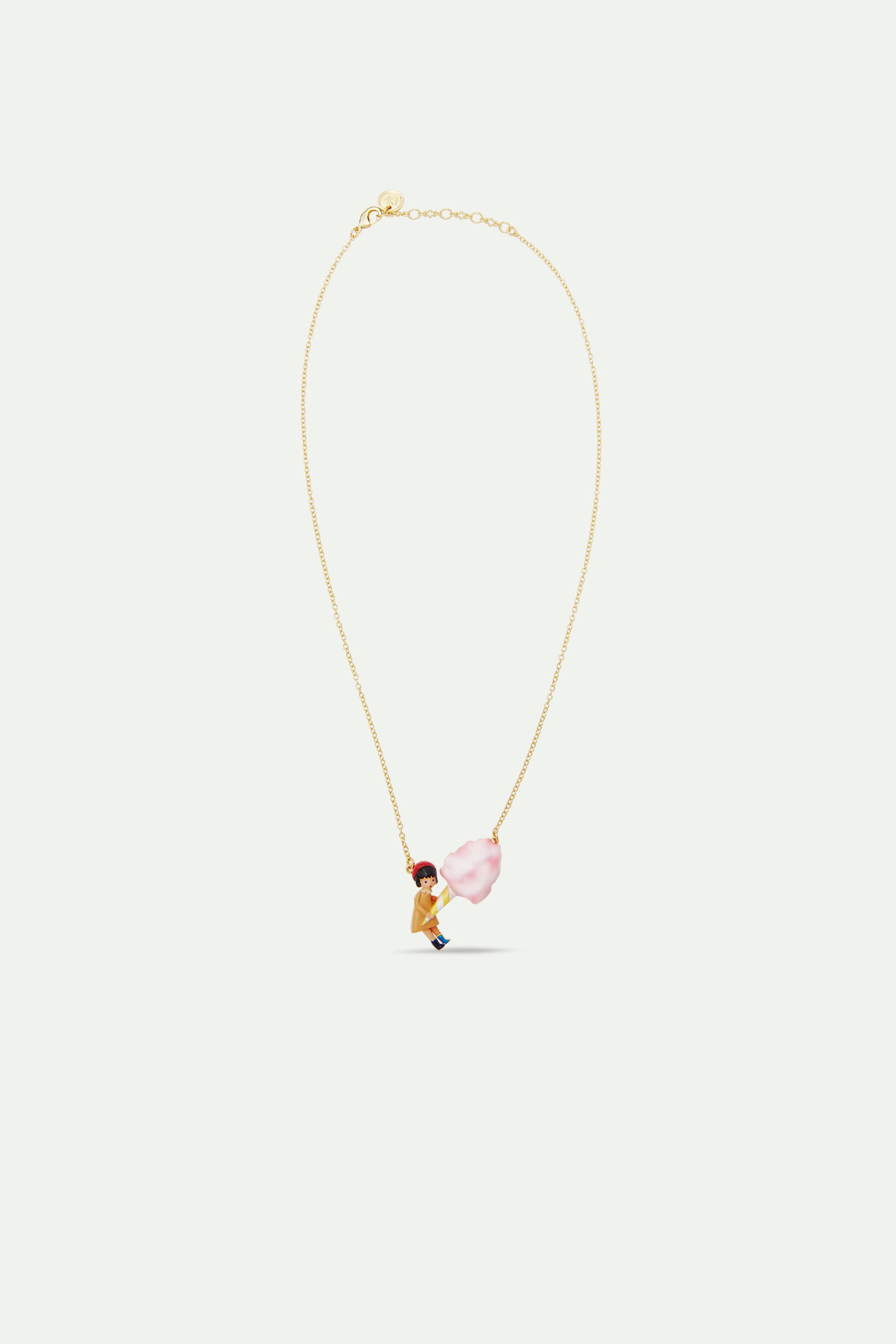 Little girl and candy floss statement necklace