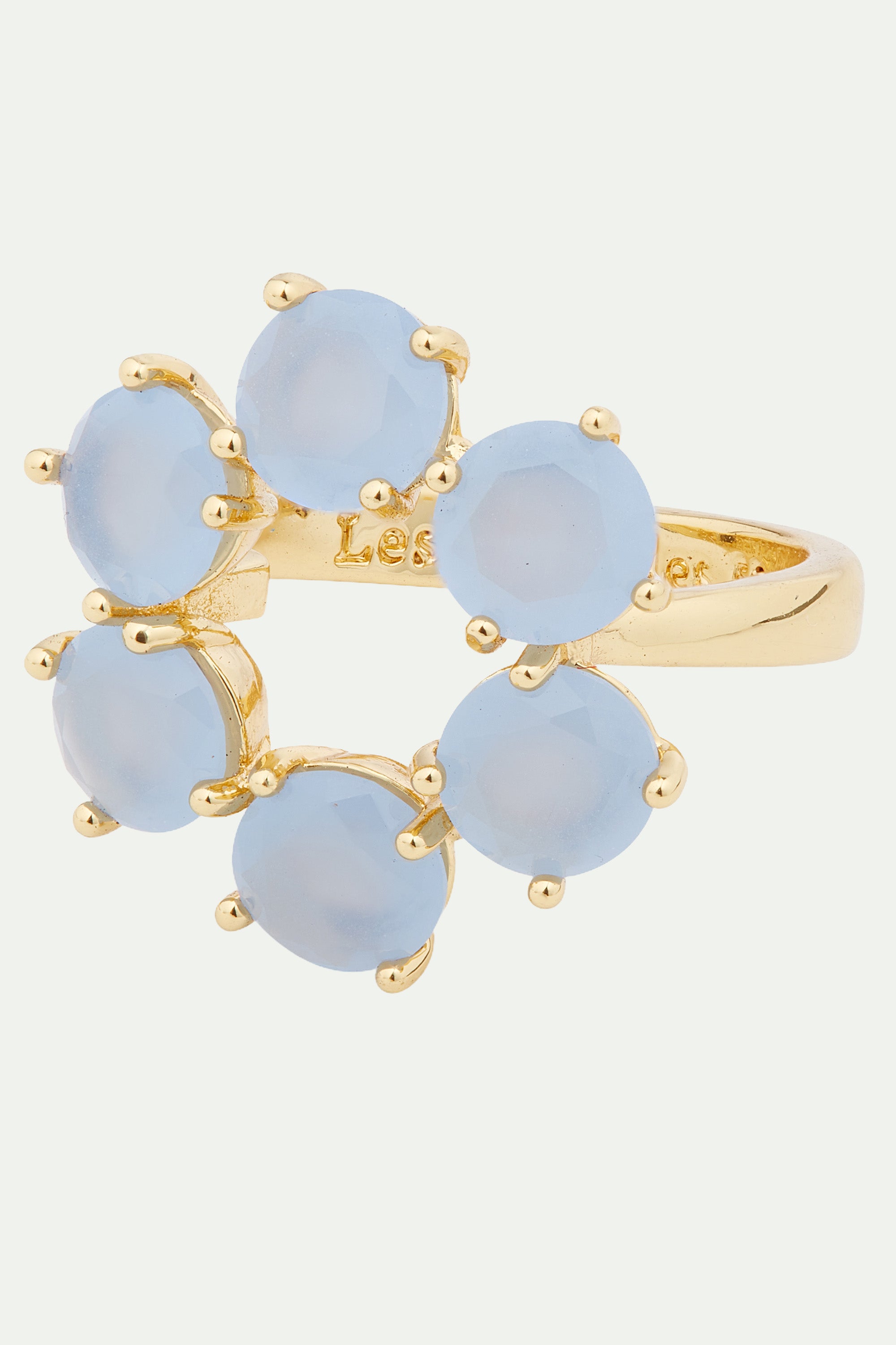 Sky blue Diamantine 6 stone fine ring