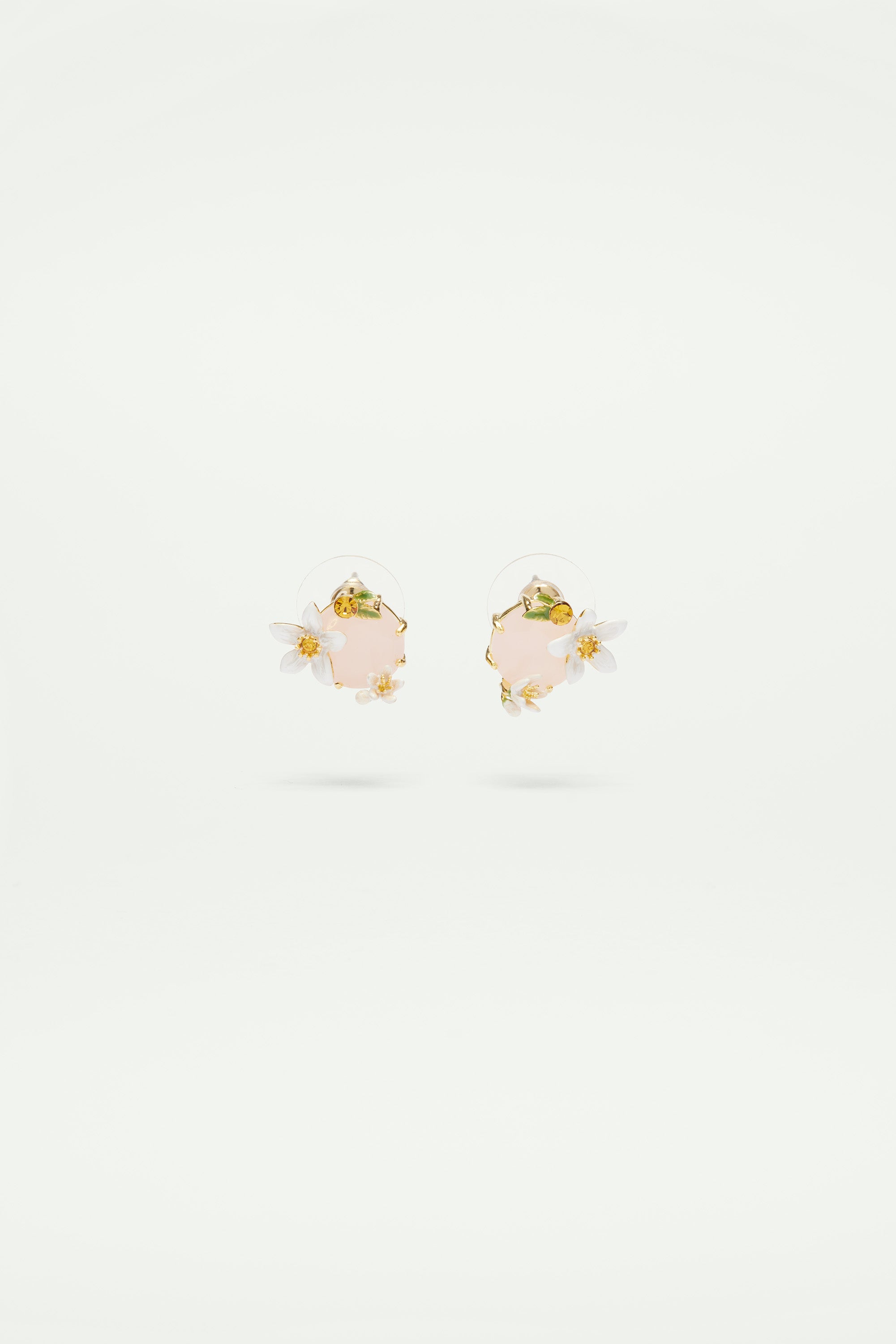 Orange blossom and honey crystal clip-on earrings