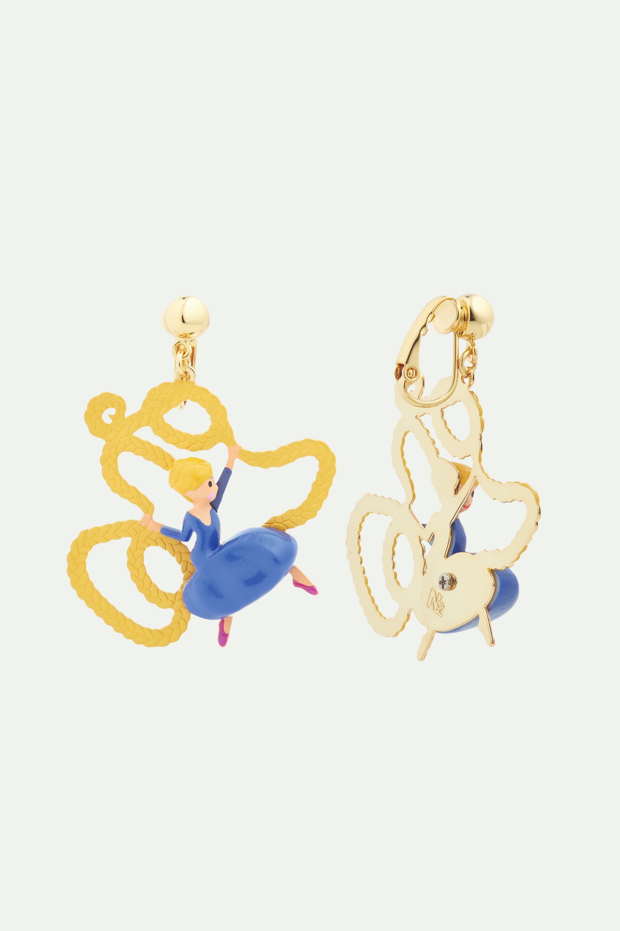 Enchanted hair princess post earrings