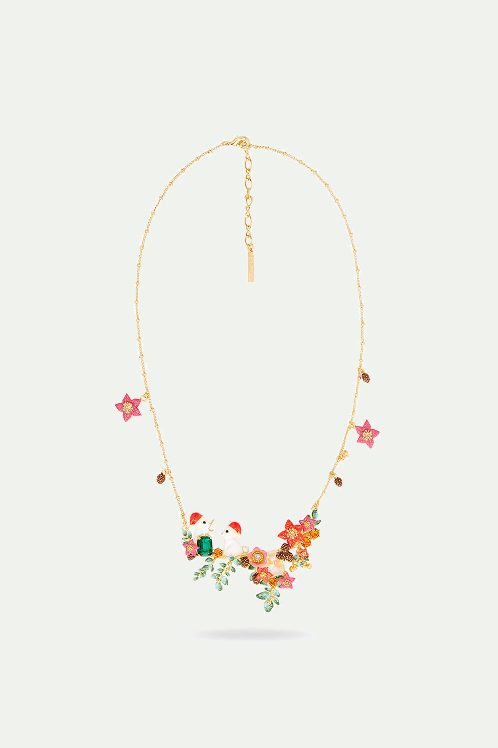 Enchanted christmas rabbit statement necklace