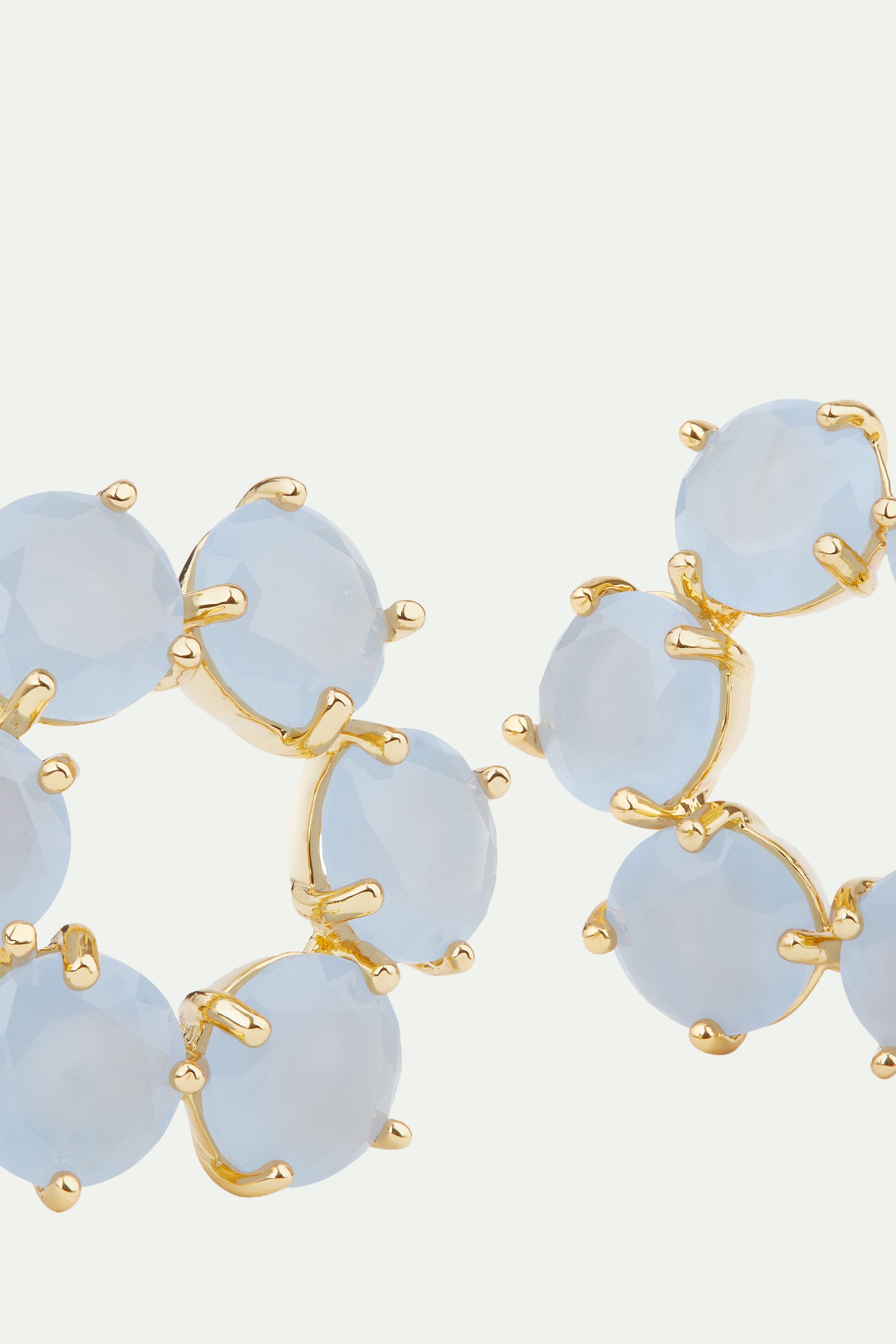 Sky blue Diamantine 6 stone post earrings