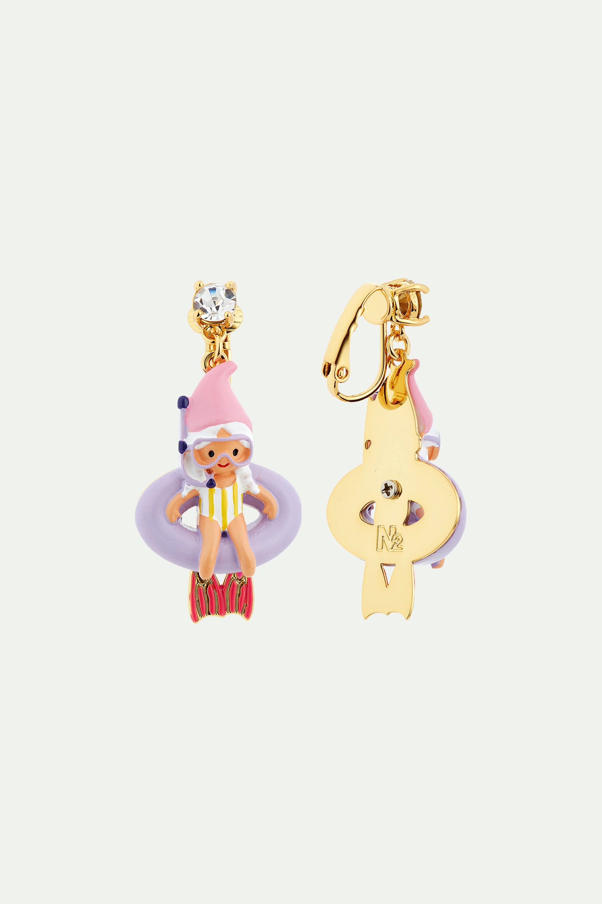Diving gnome earrings