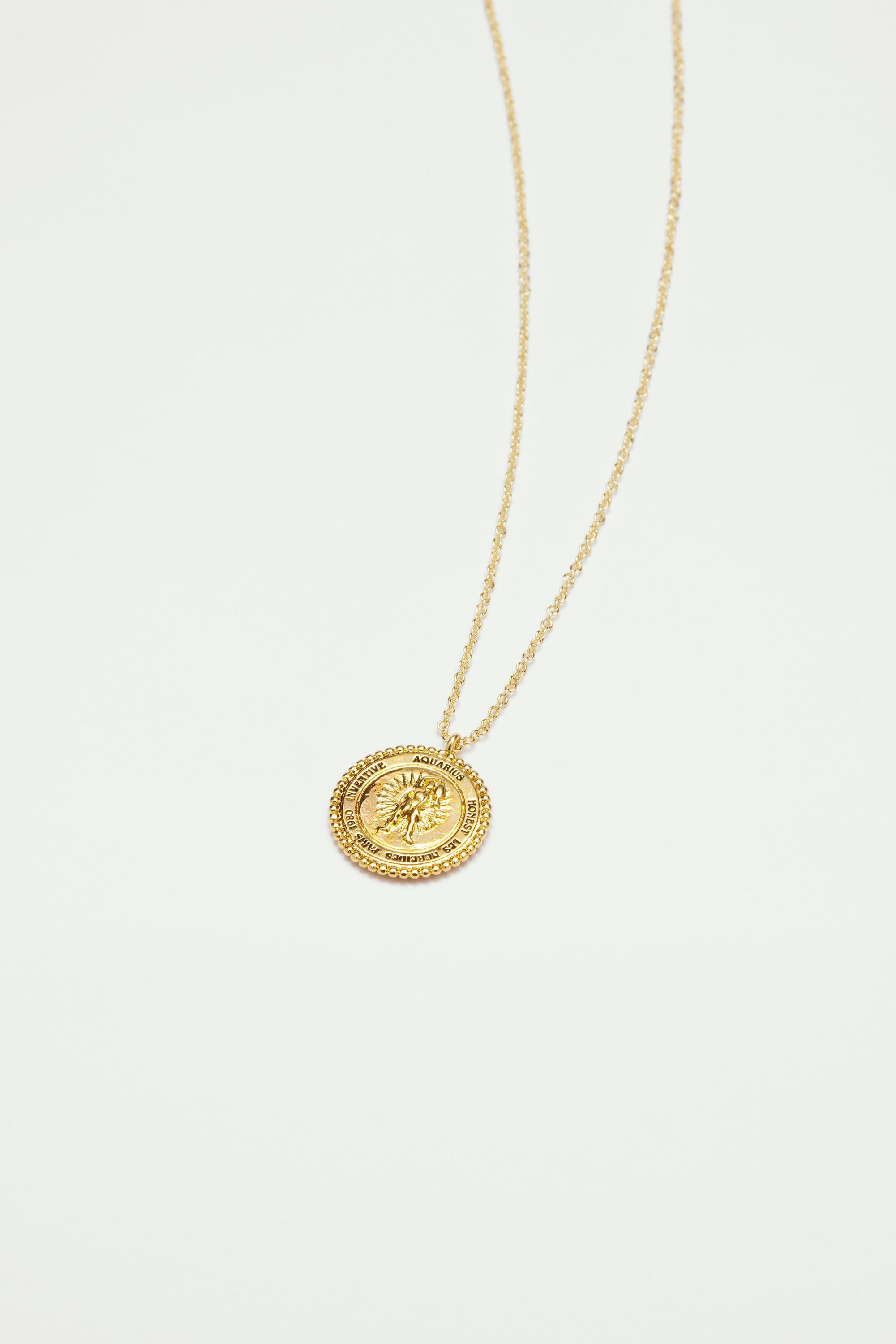 Pendant Necklace Aquarius Zodiac Sign