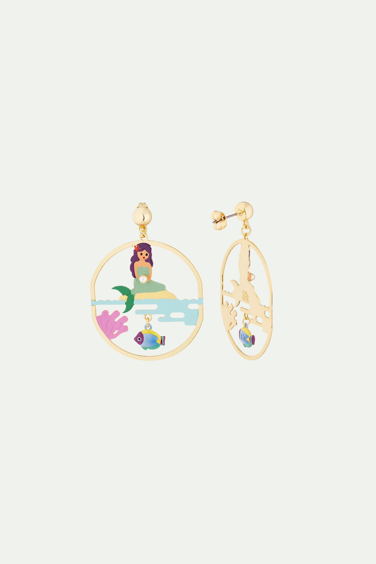 Post Earrings UNE PERLE DANS L'OCEAN