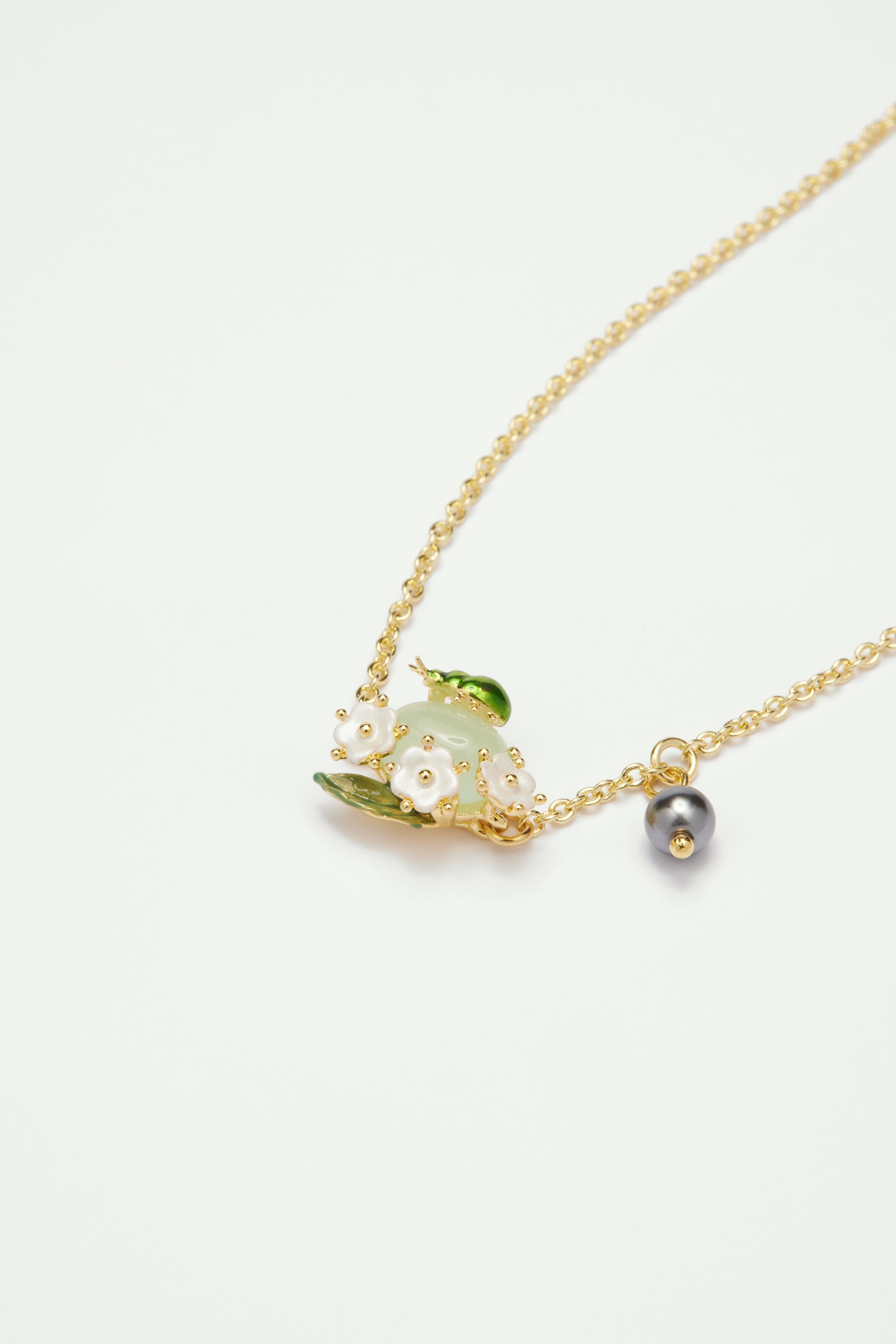 Blueberry and scarab beetle fine bracelet