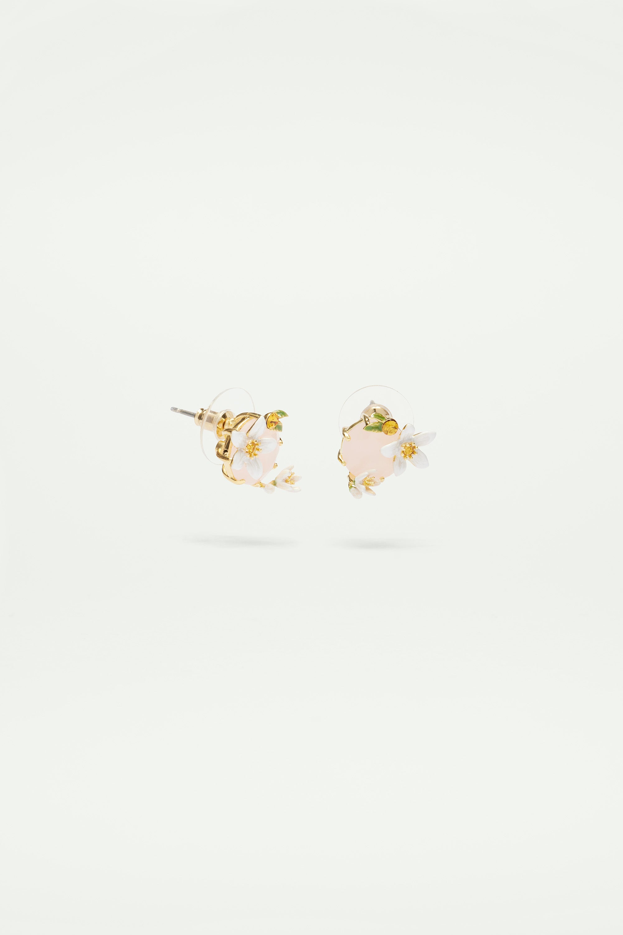 Orange blossom and honey crystal clip-on earrings