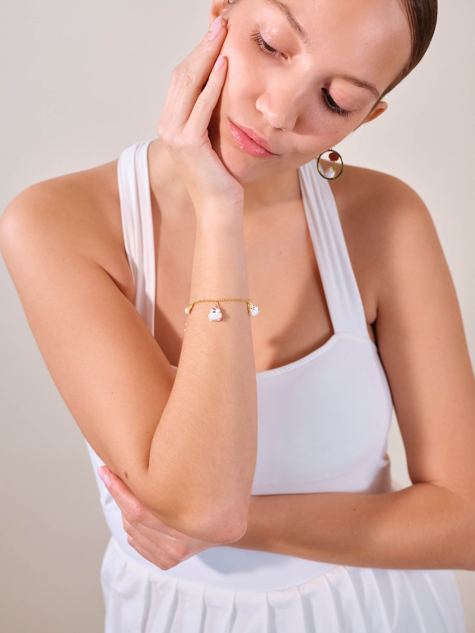 Hamster family charm bracelet