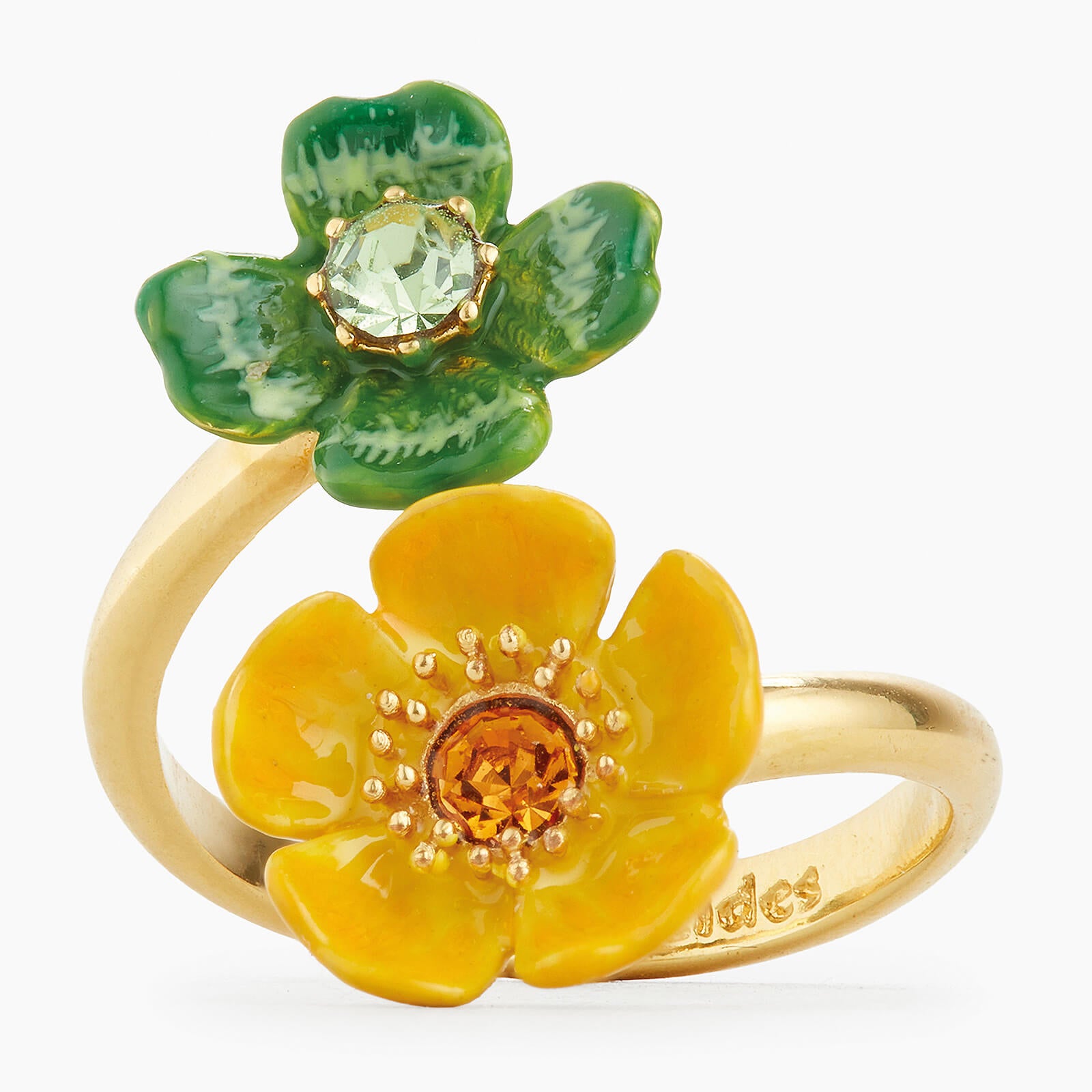 Buttercup and clover adjustable ring