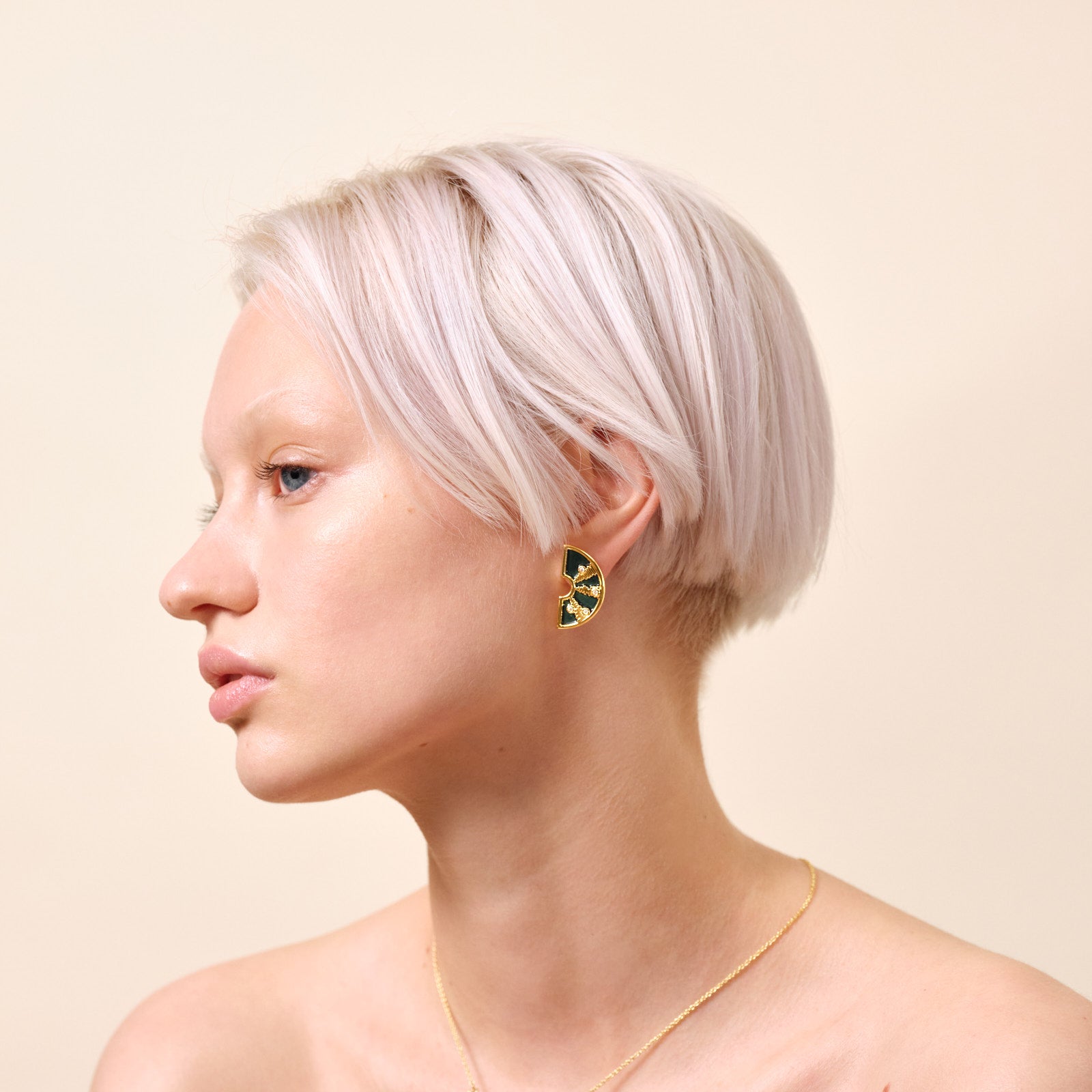 Light reflecting post earrings